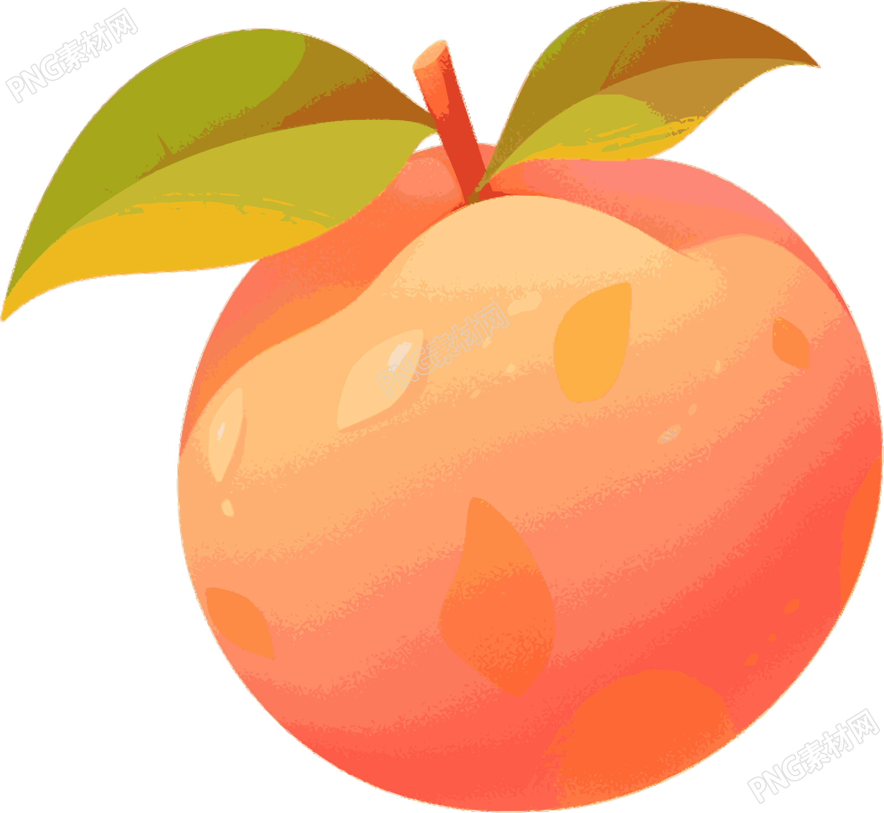 桃子卡通商用插画