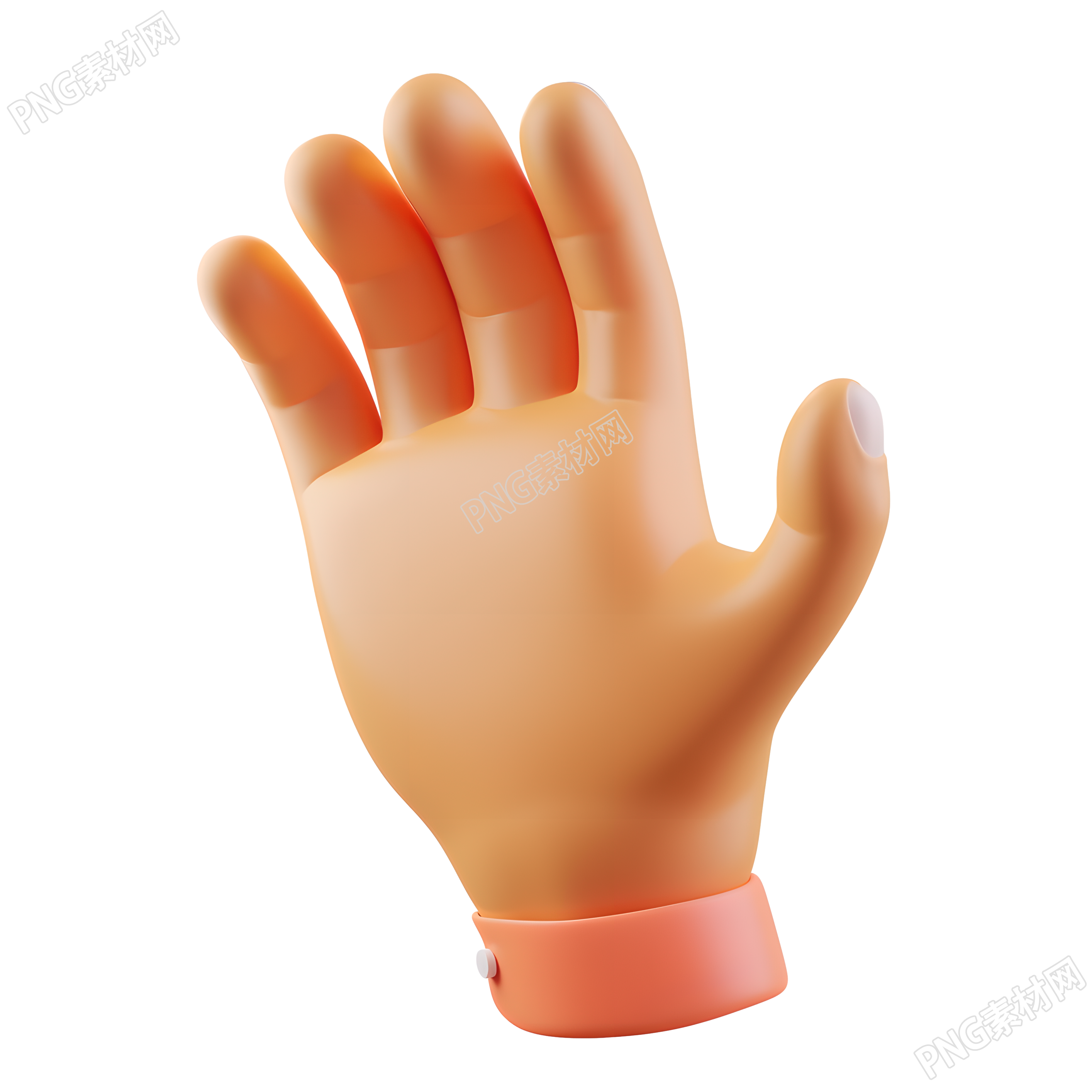 3d小手可爱插图