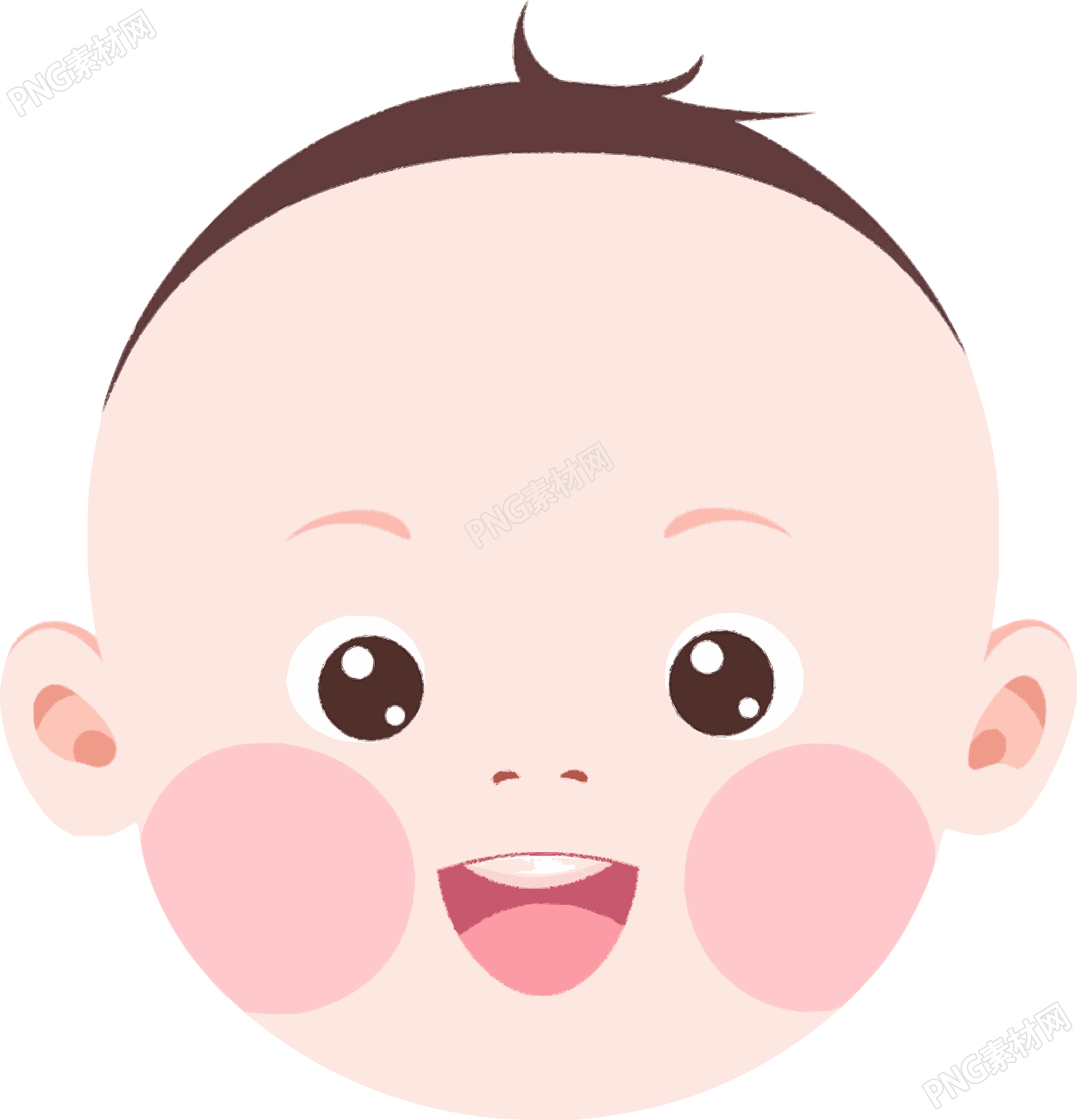 卡通嬰兒PNG圖標(biāo)素材