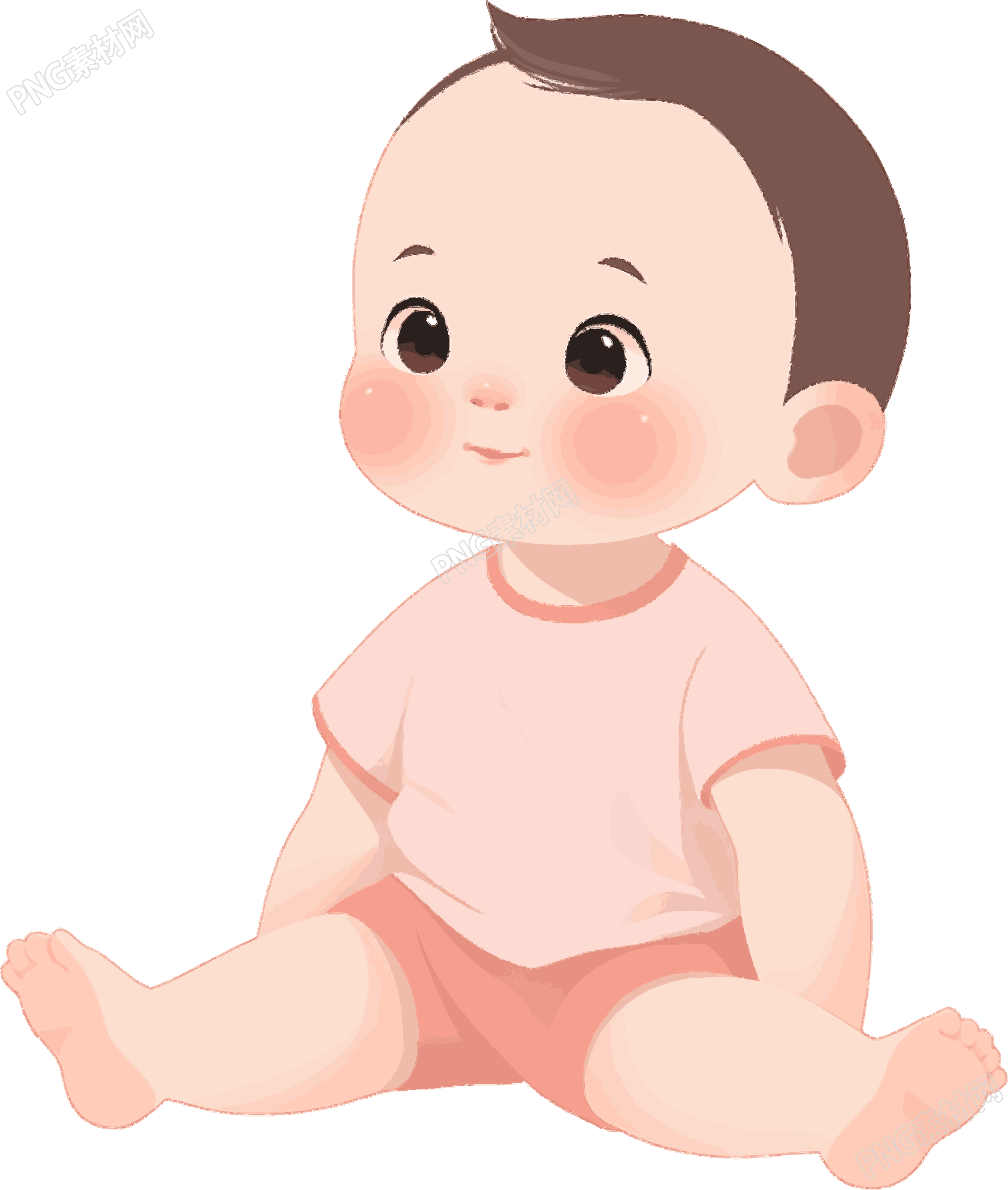 卡通婴儿插画素材