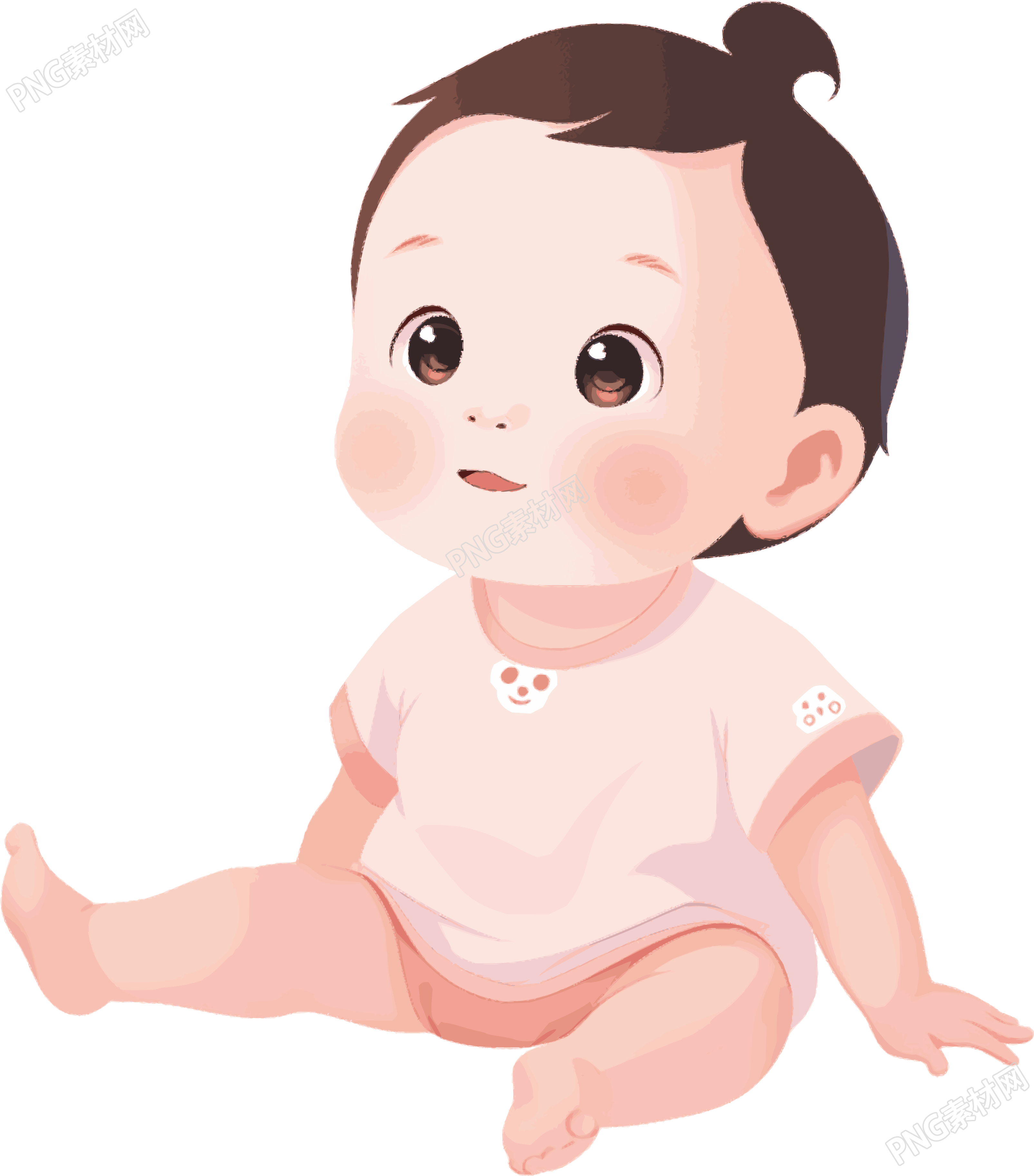 卡通婴儿插画设计元素