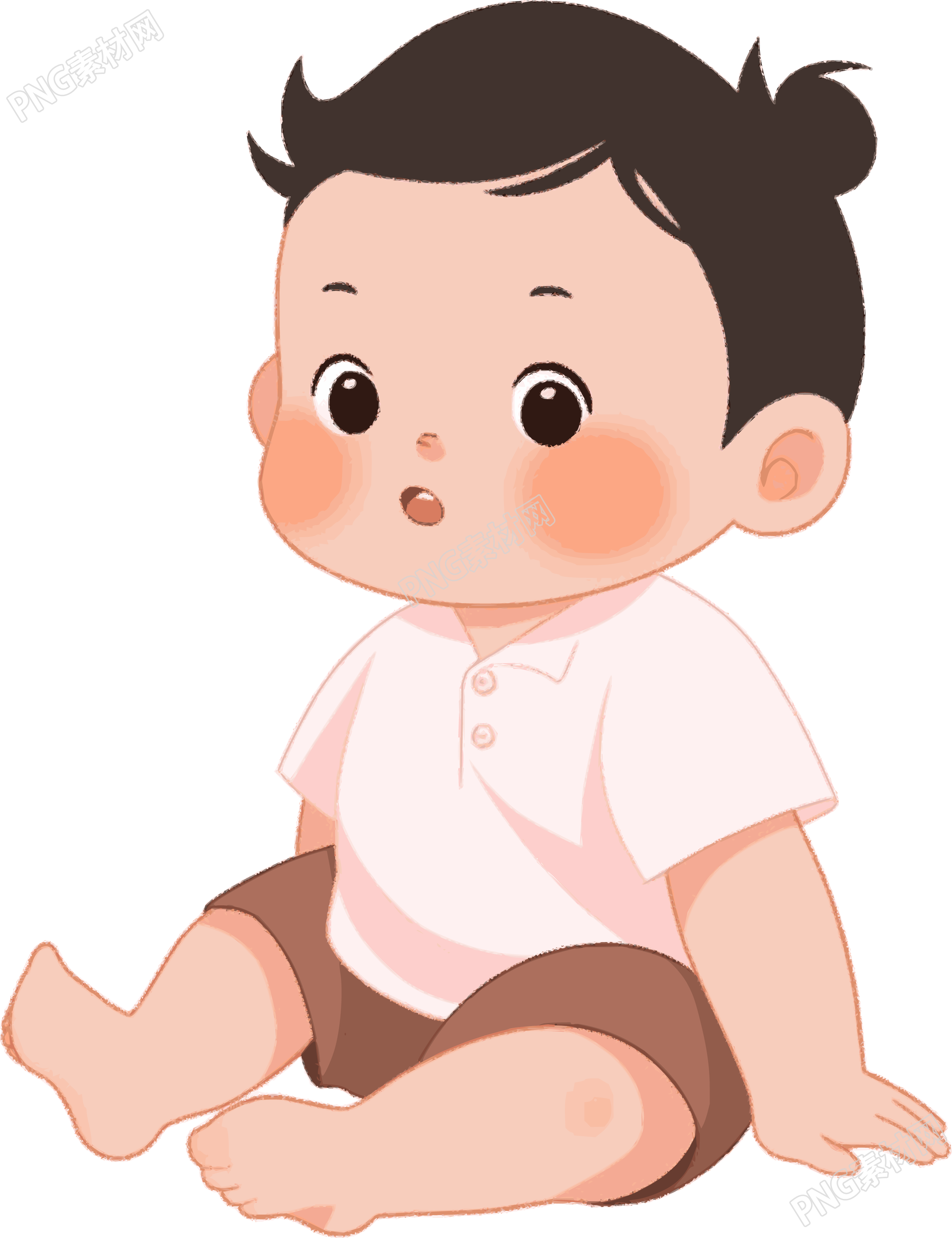 卡通婴儿高清插画设计
