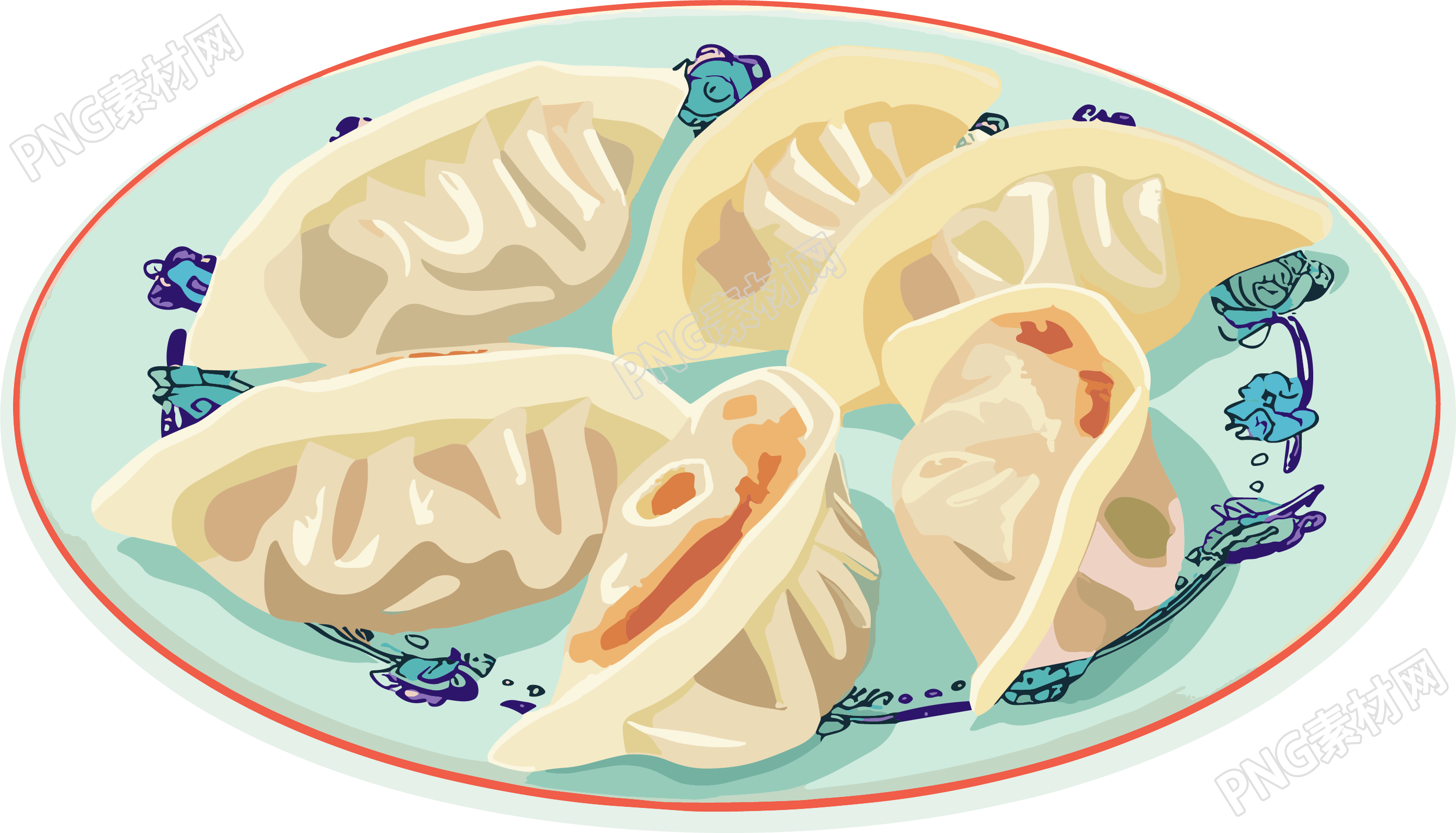 饺子商用设计元素