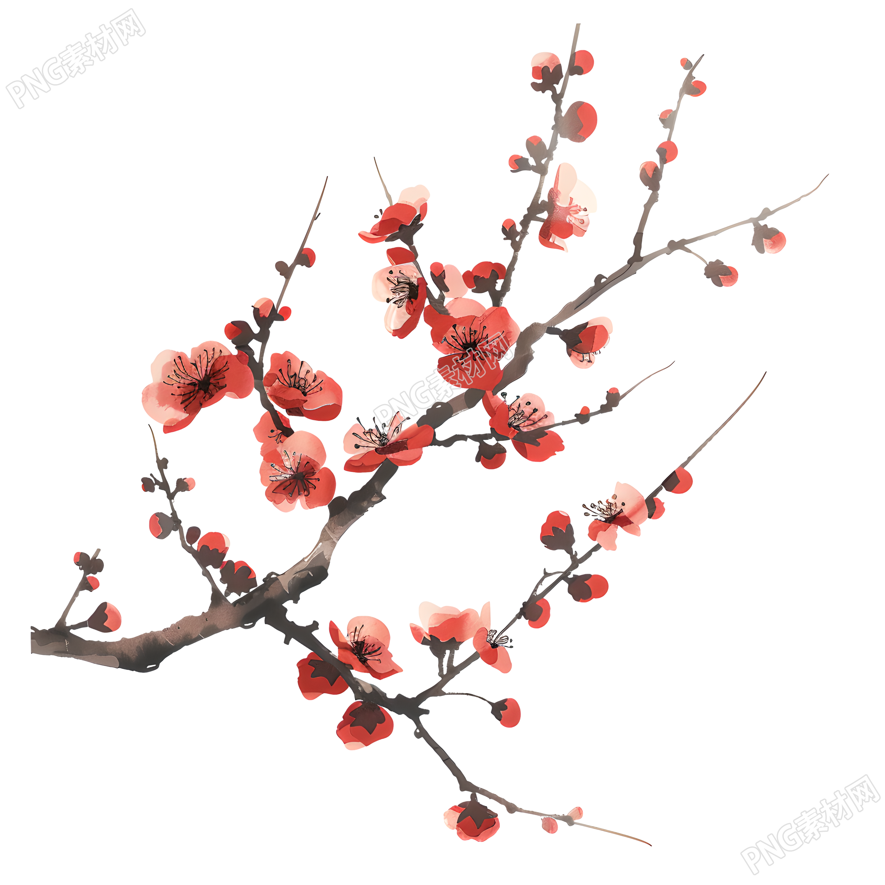 中国风梅花精美插图