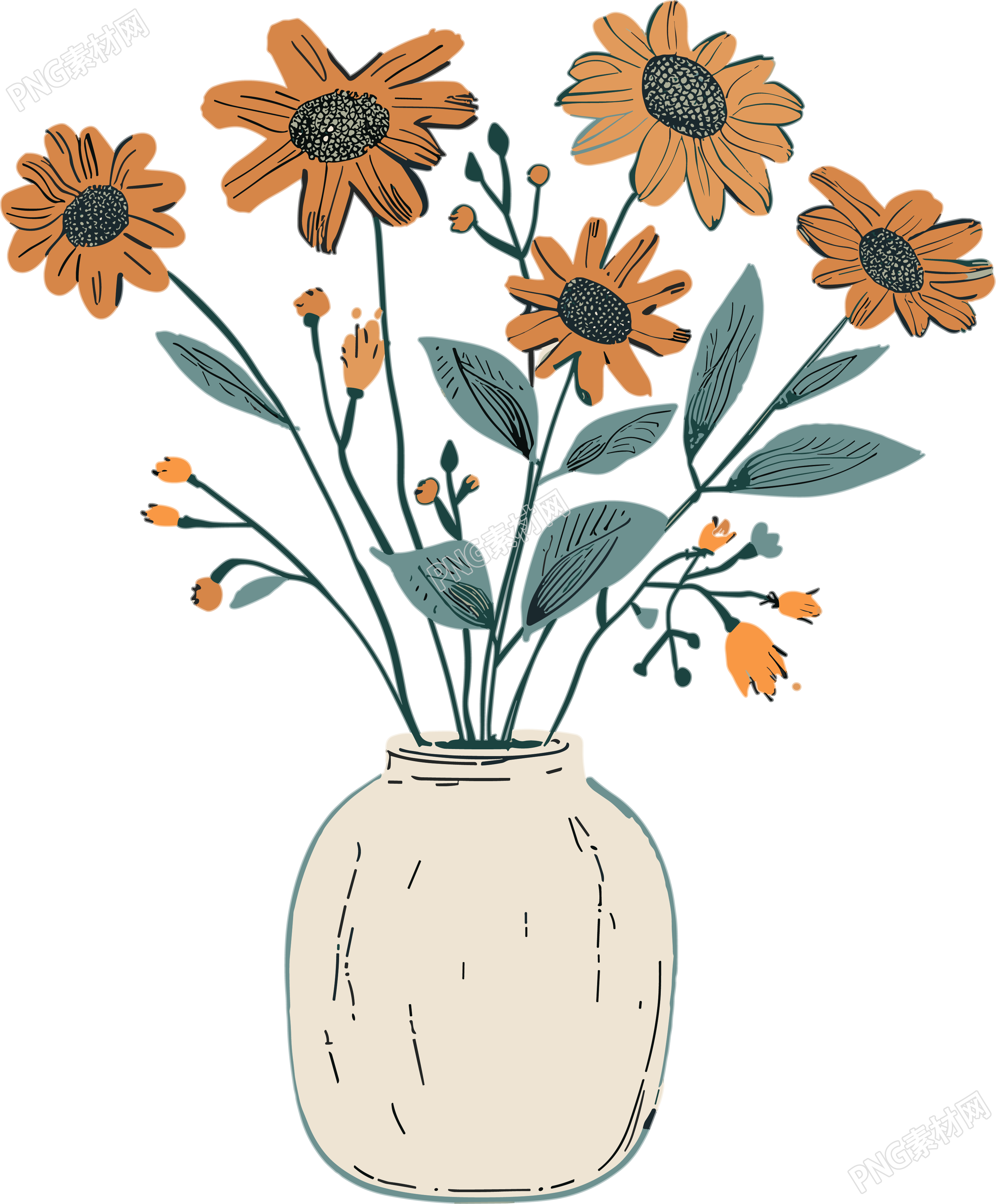 向日葵插花素材