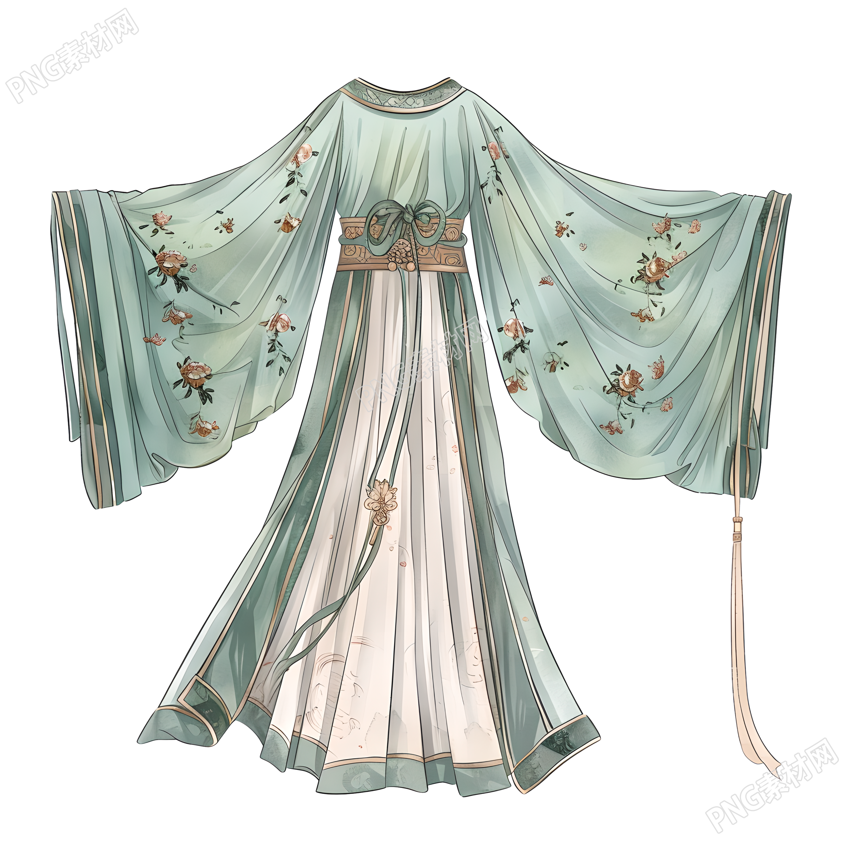古代服饰高清插画素材
