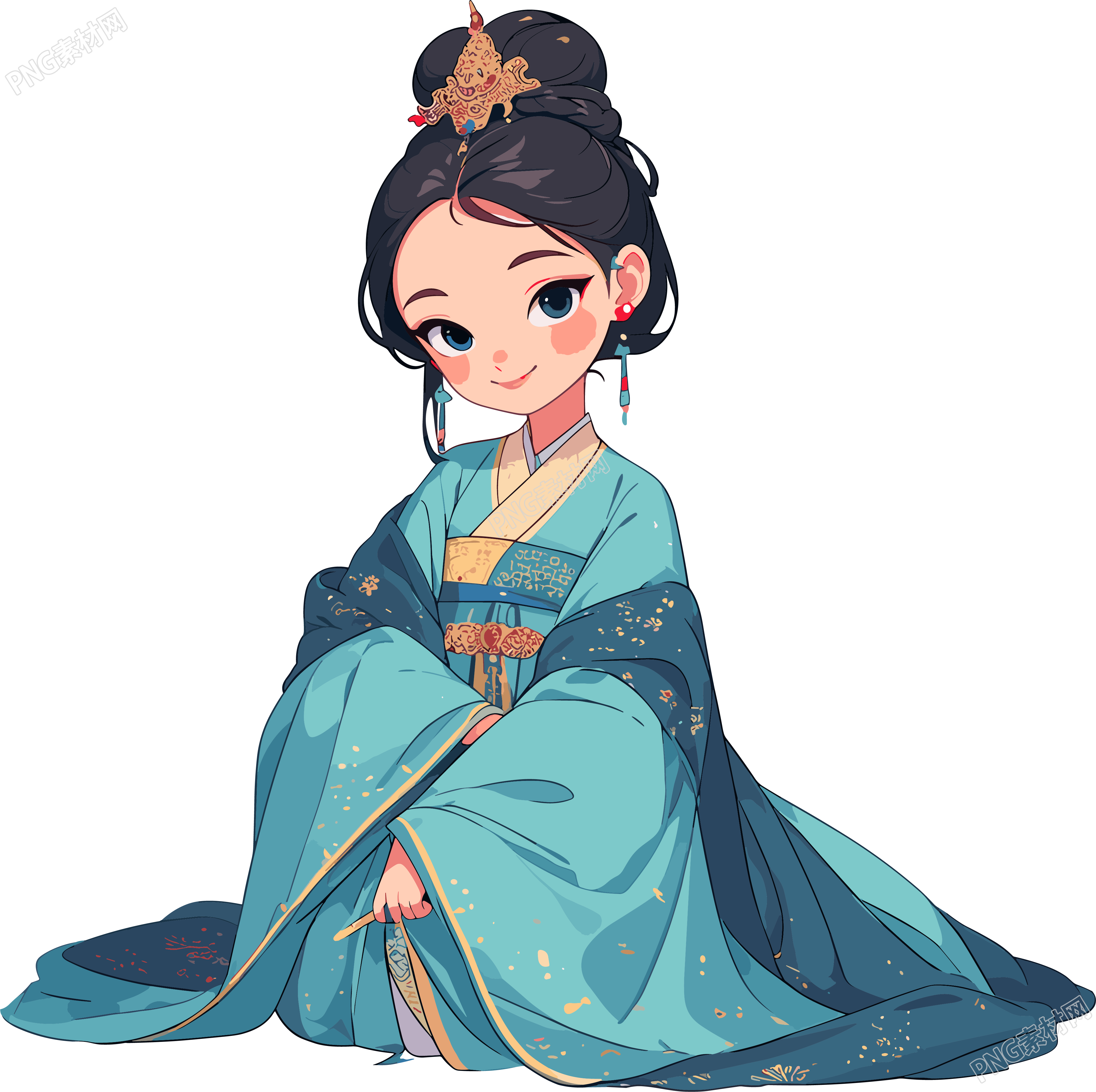 古風(fēng)小孩PNG素材