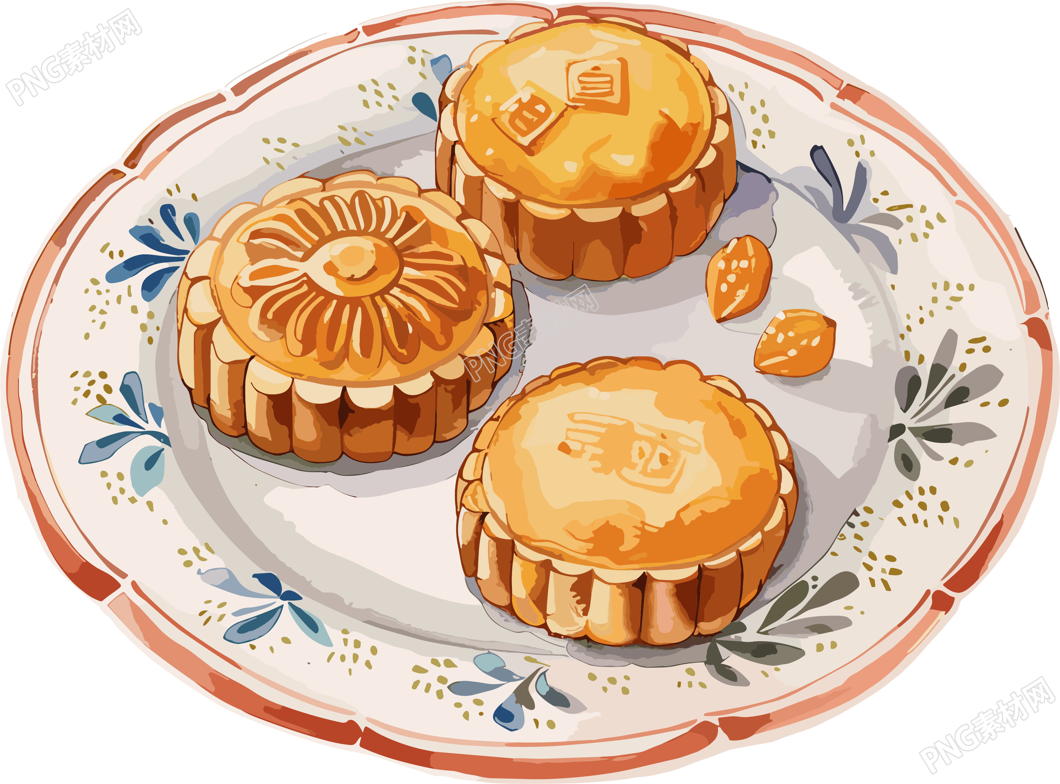 月饼透明高清插图