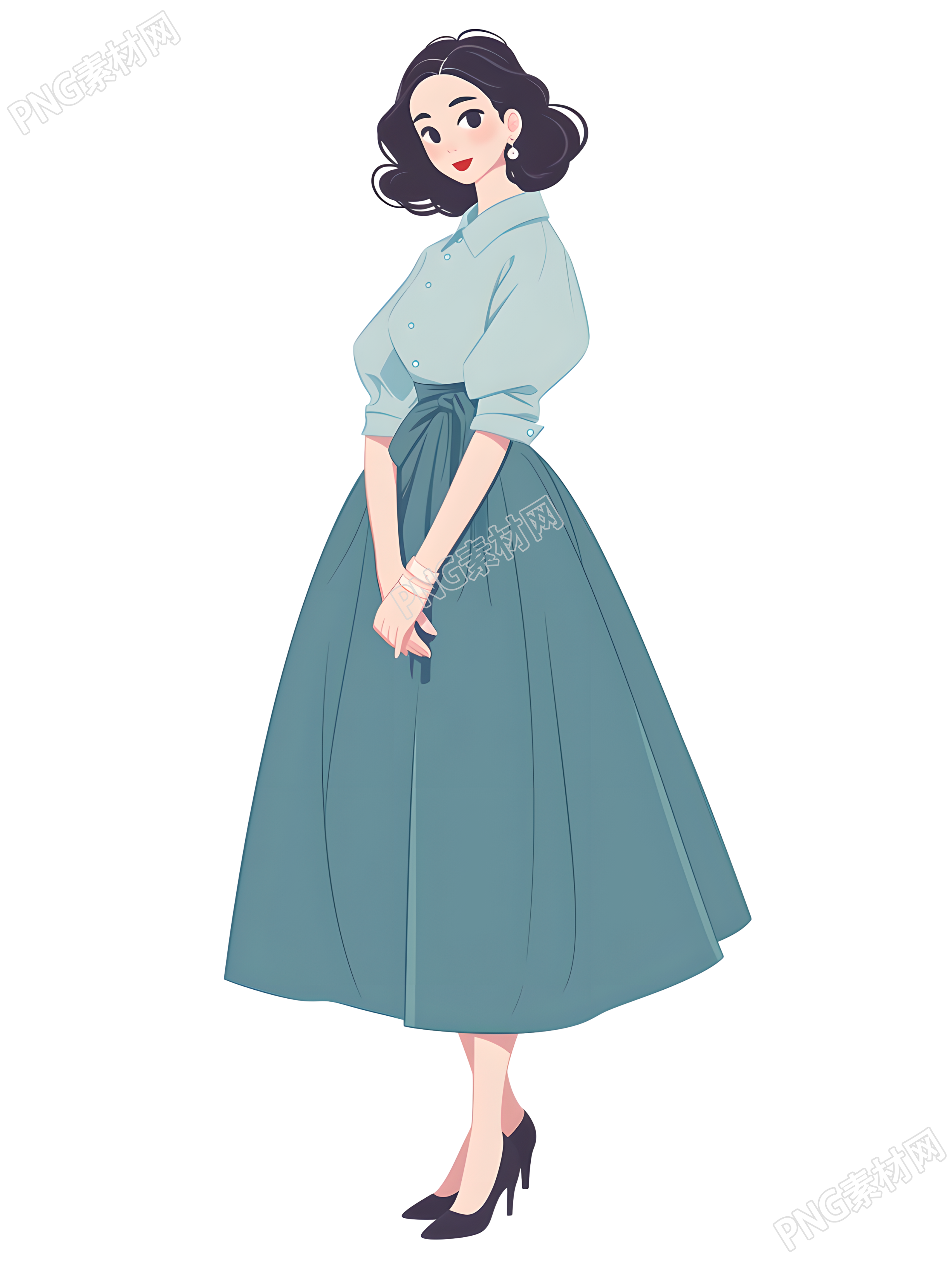 魅力女性创意插画
