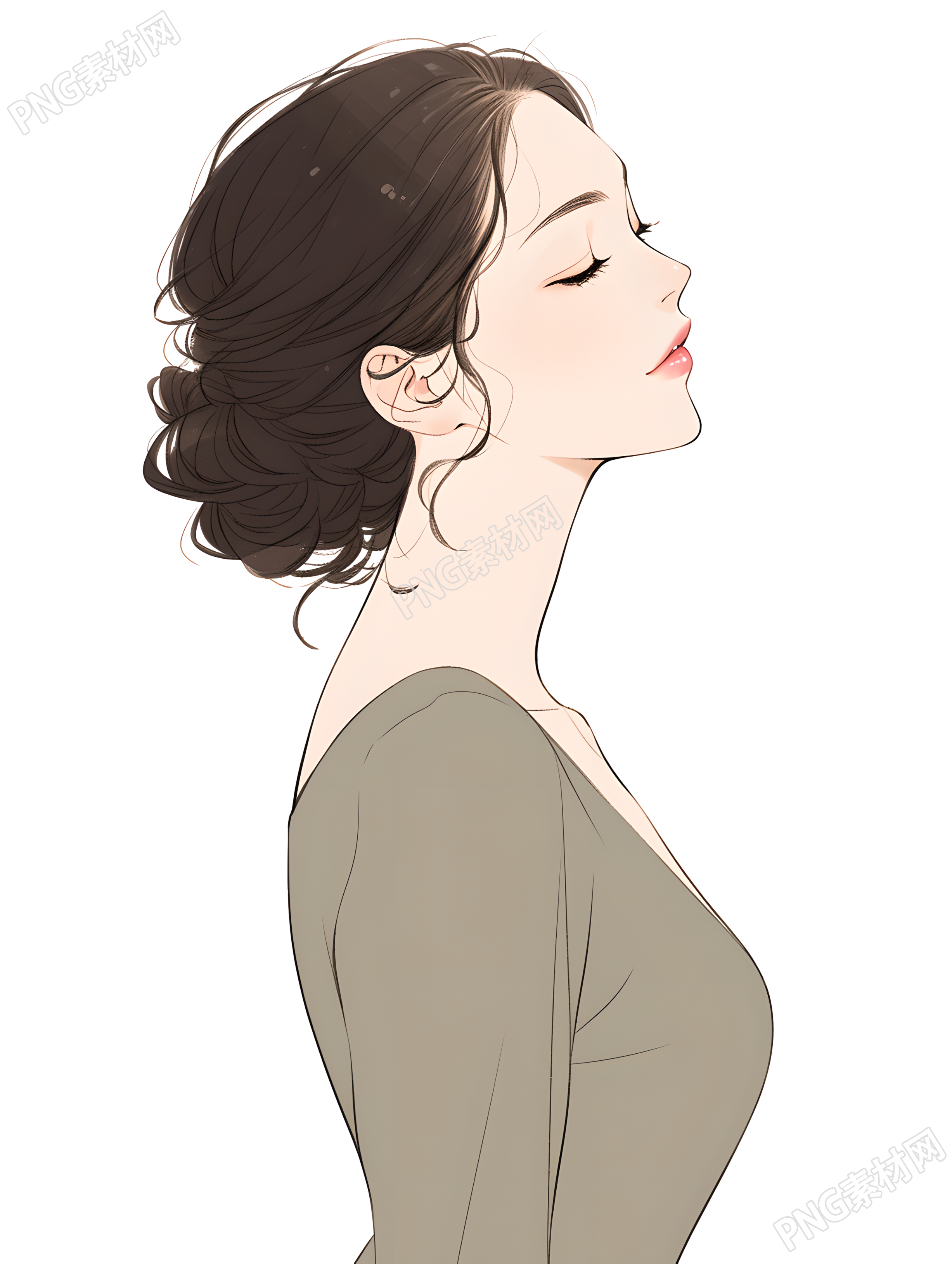 魅力女性透明背景素材