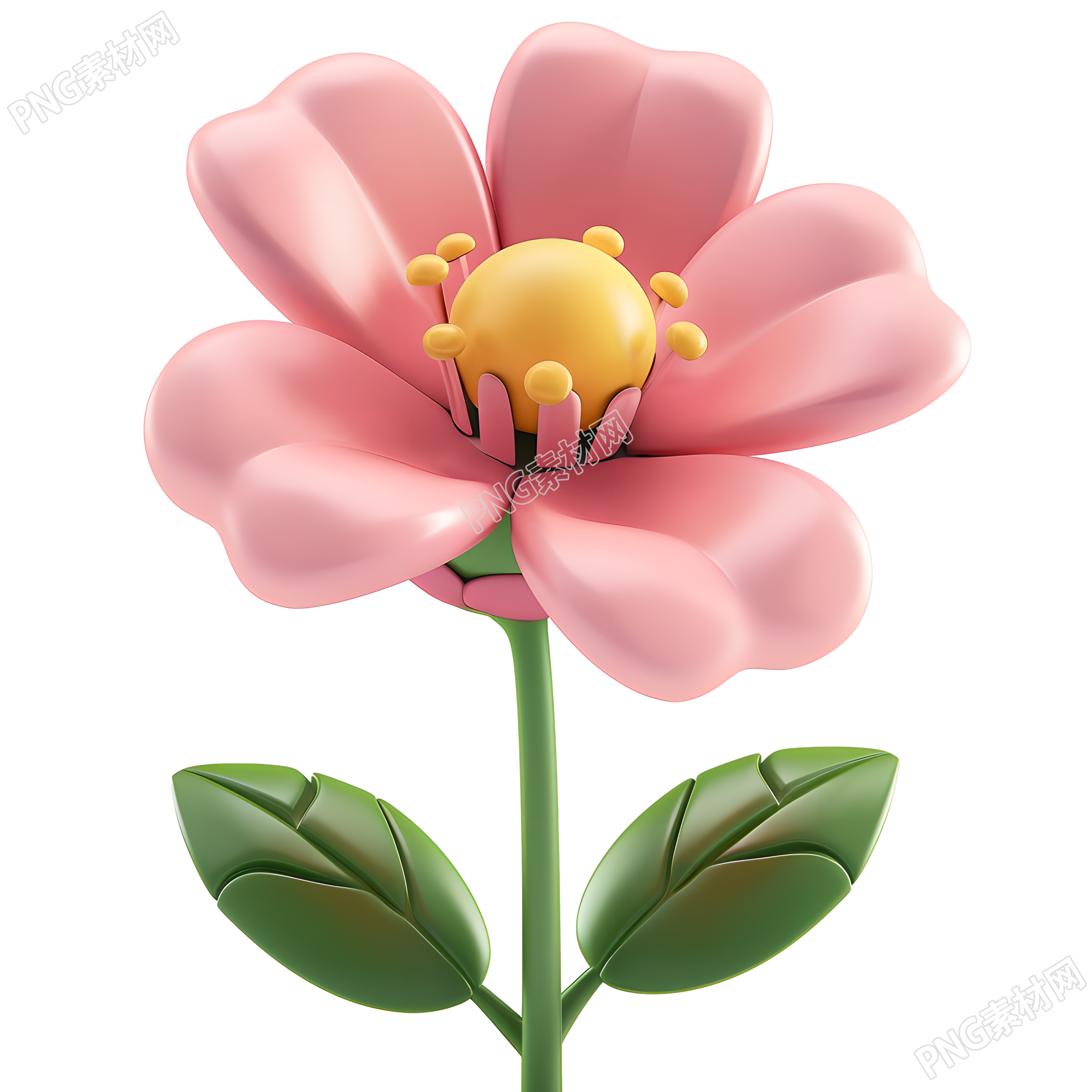3D花朵可爱卡通素材