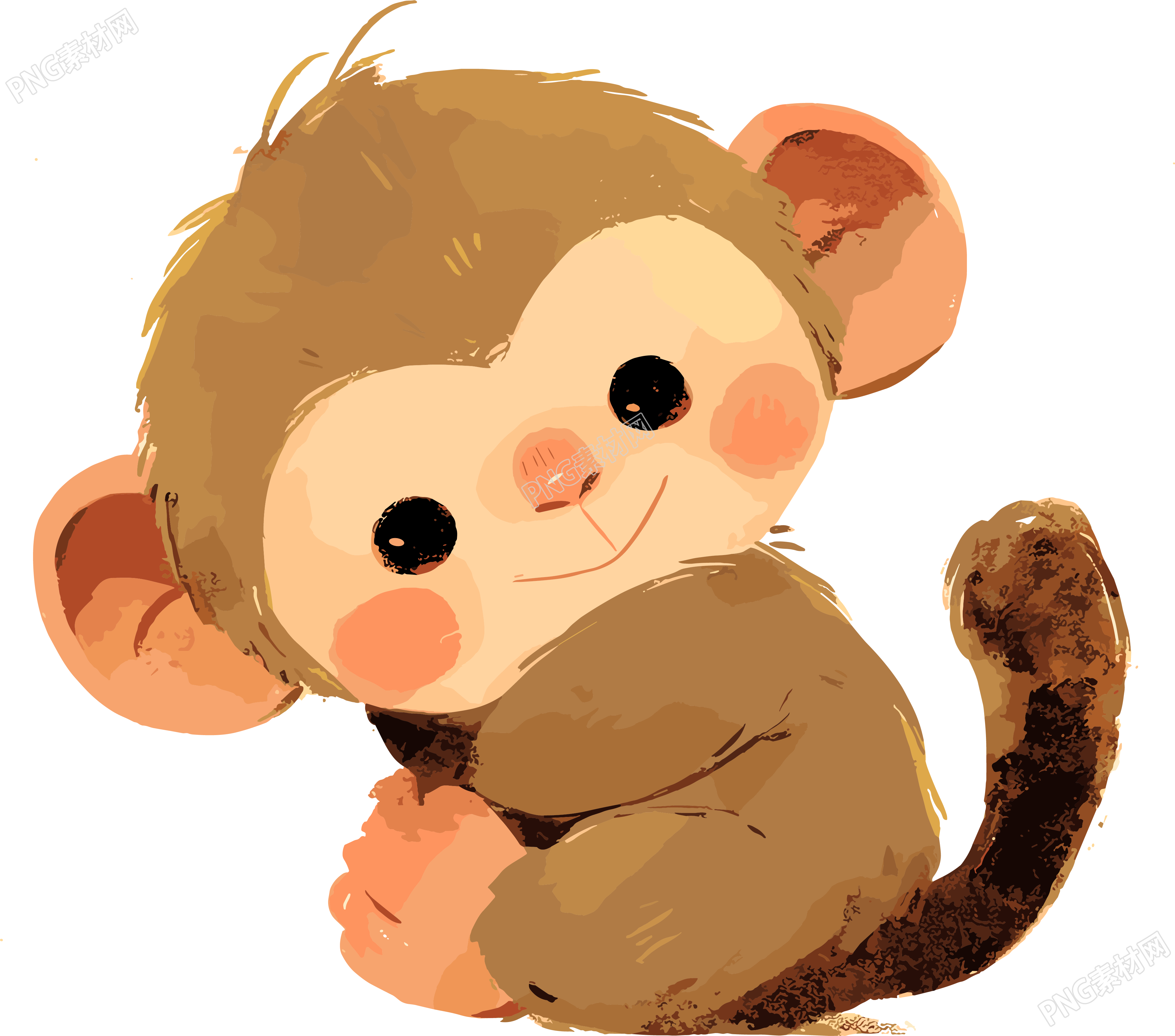 猴子卡通插图