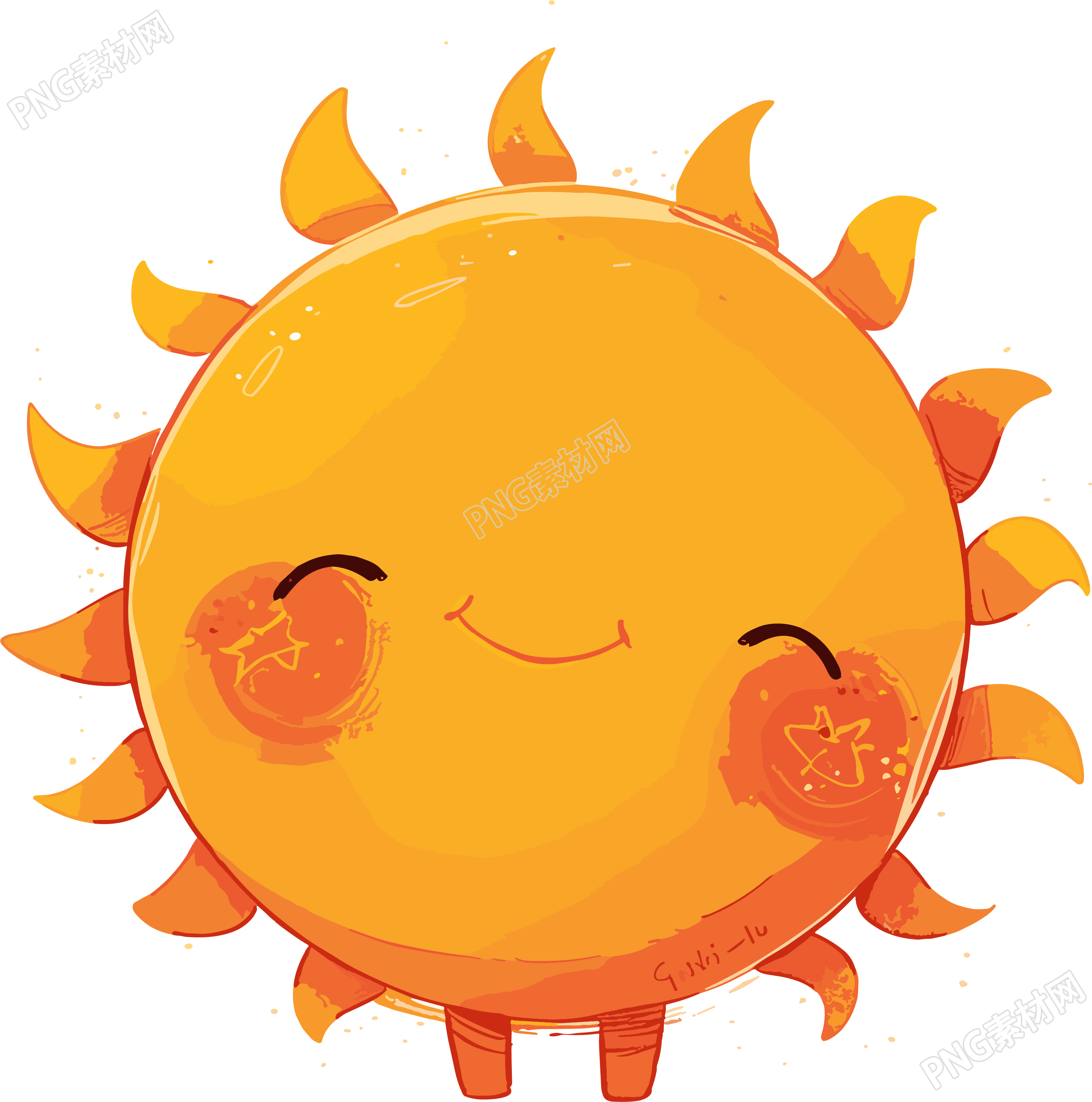 可爱太阳简笔插画
