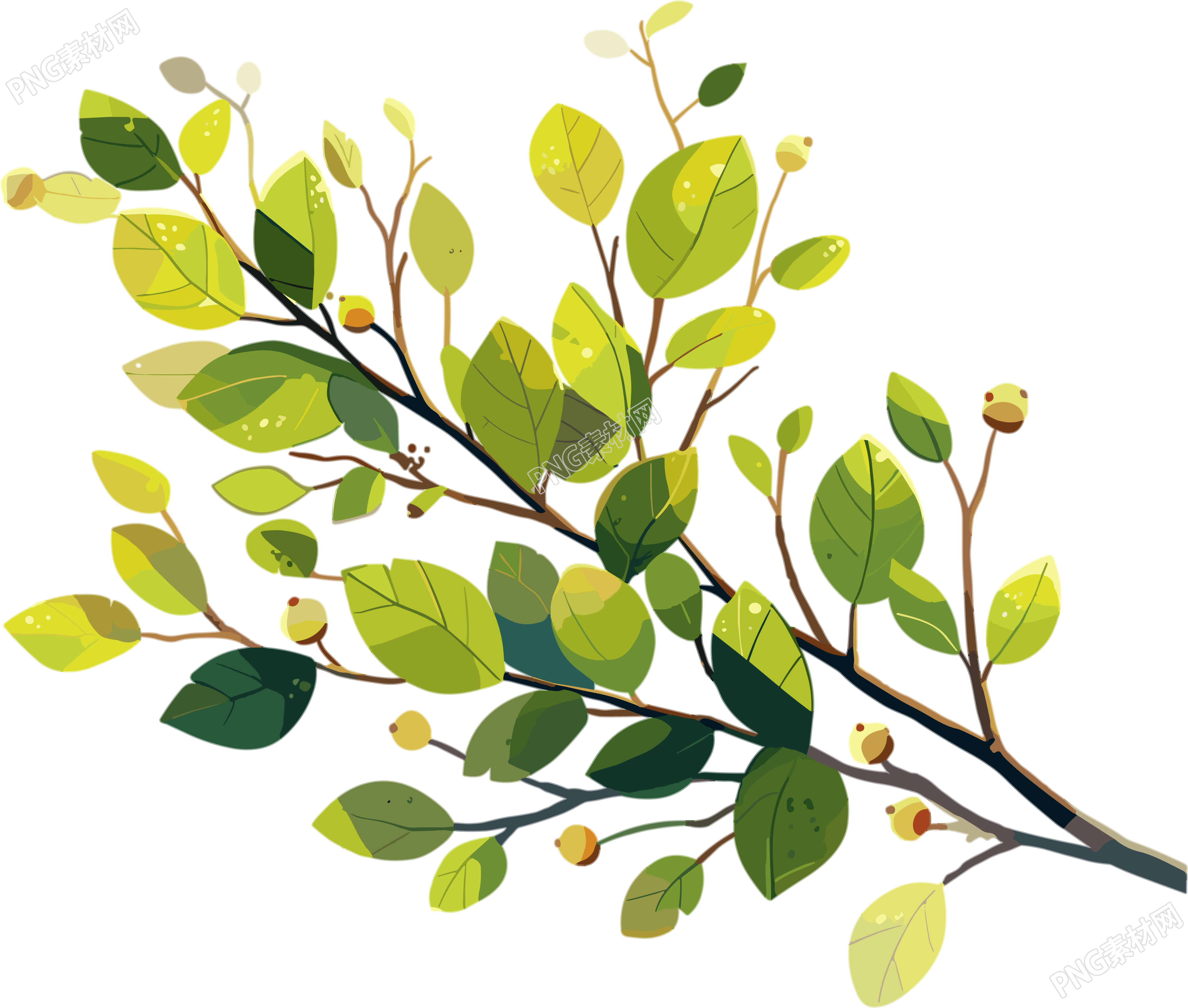 树枝创意插图