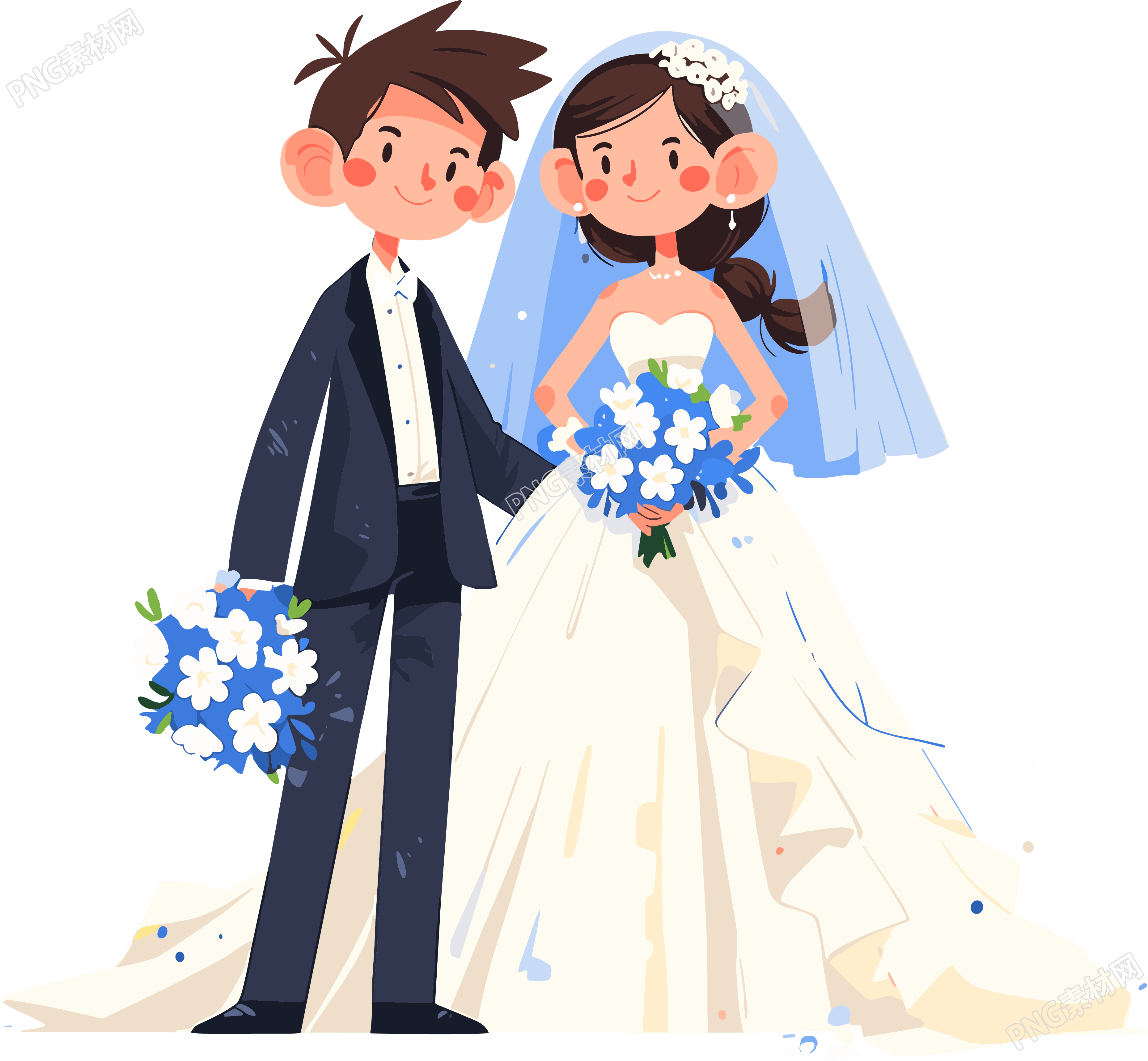 新婚夫妇插画