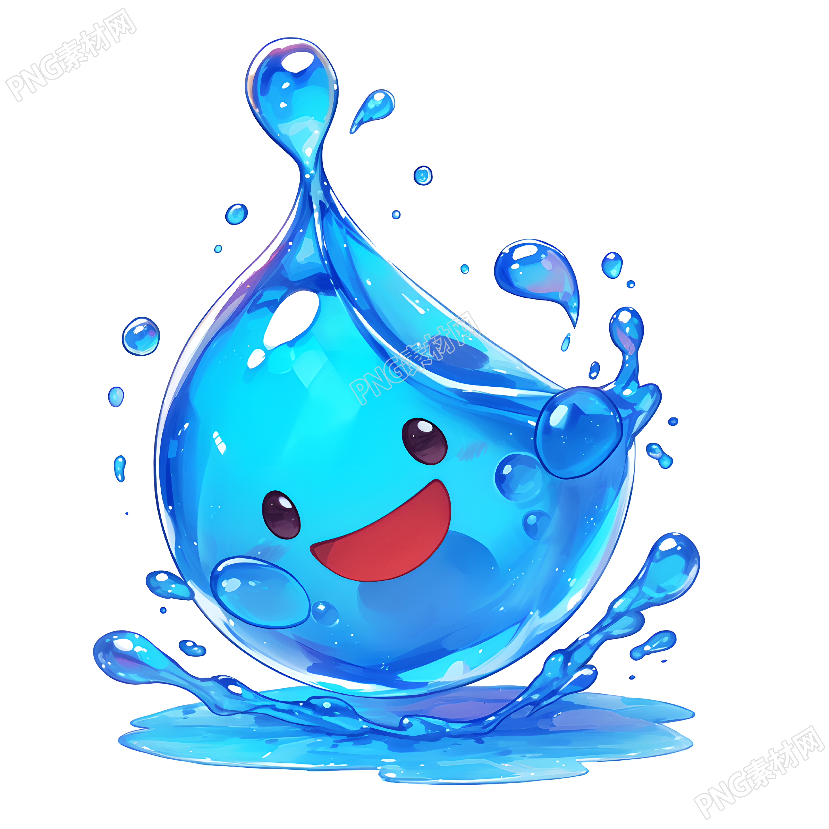 卡通水滴元素