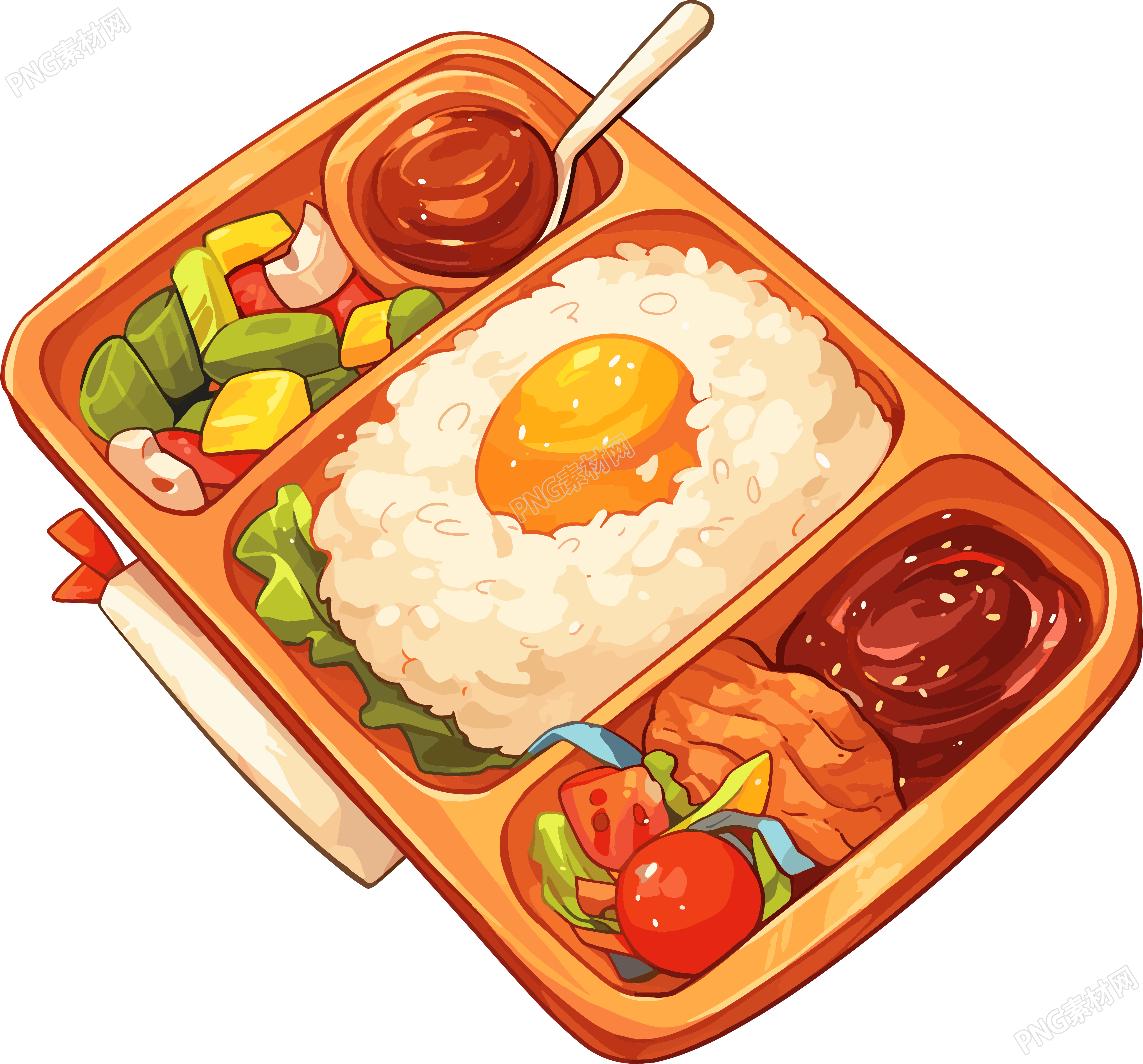卡通午餐插图设计