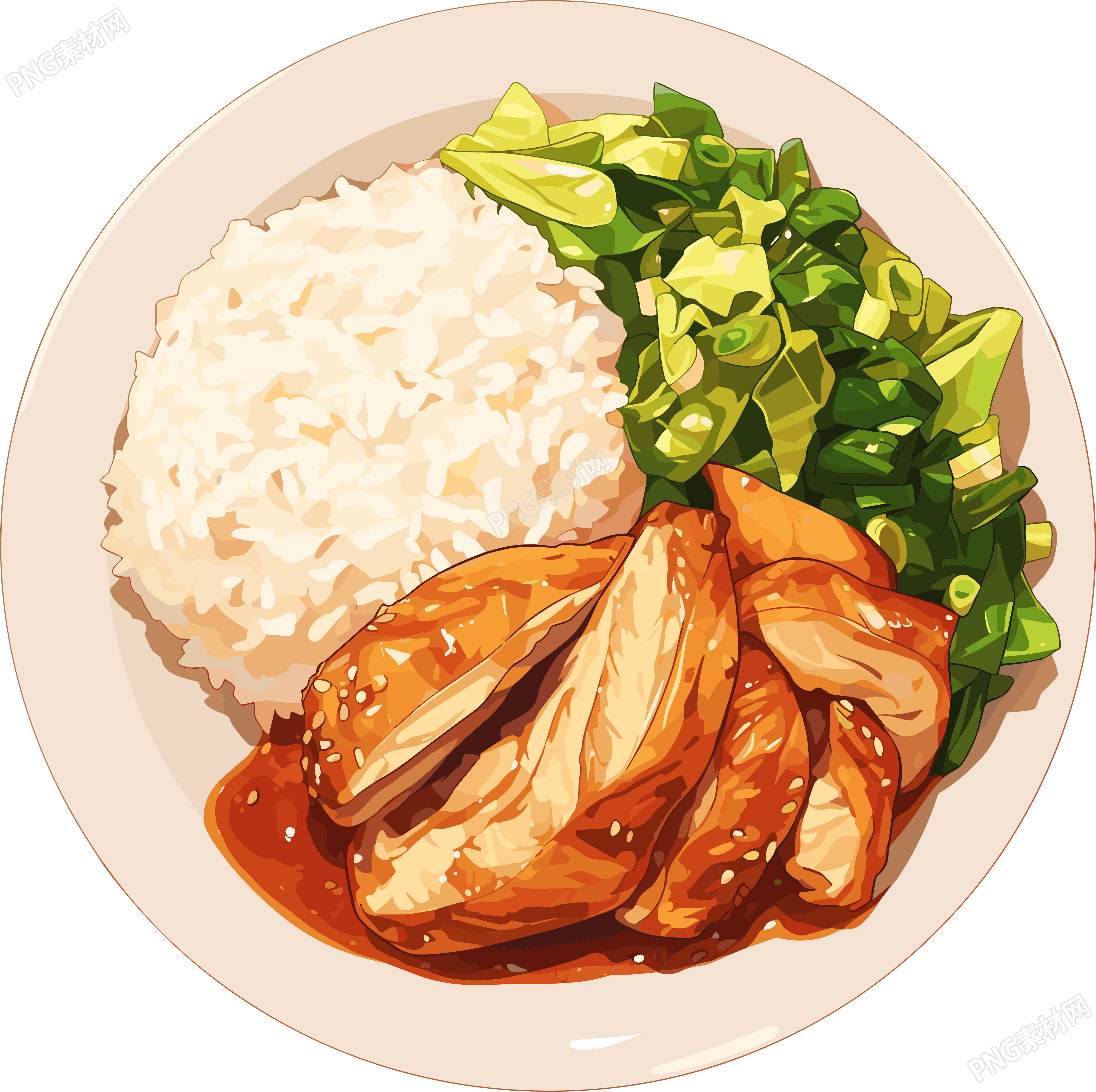 卡通午餐插图