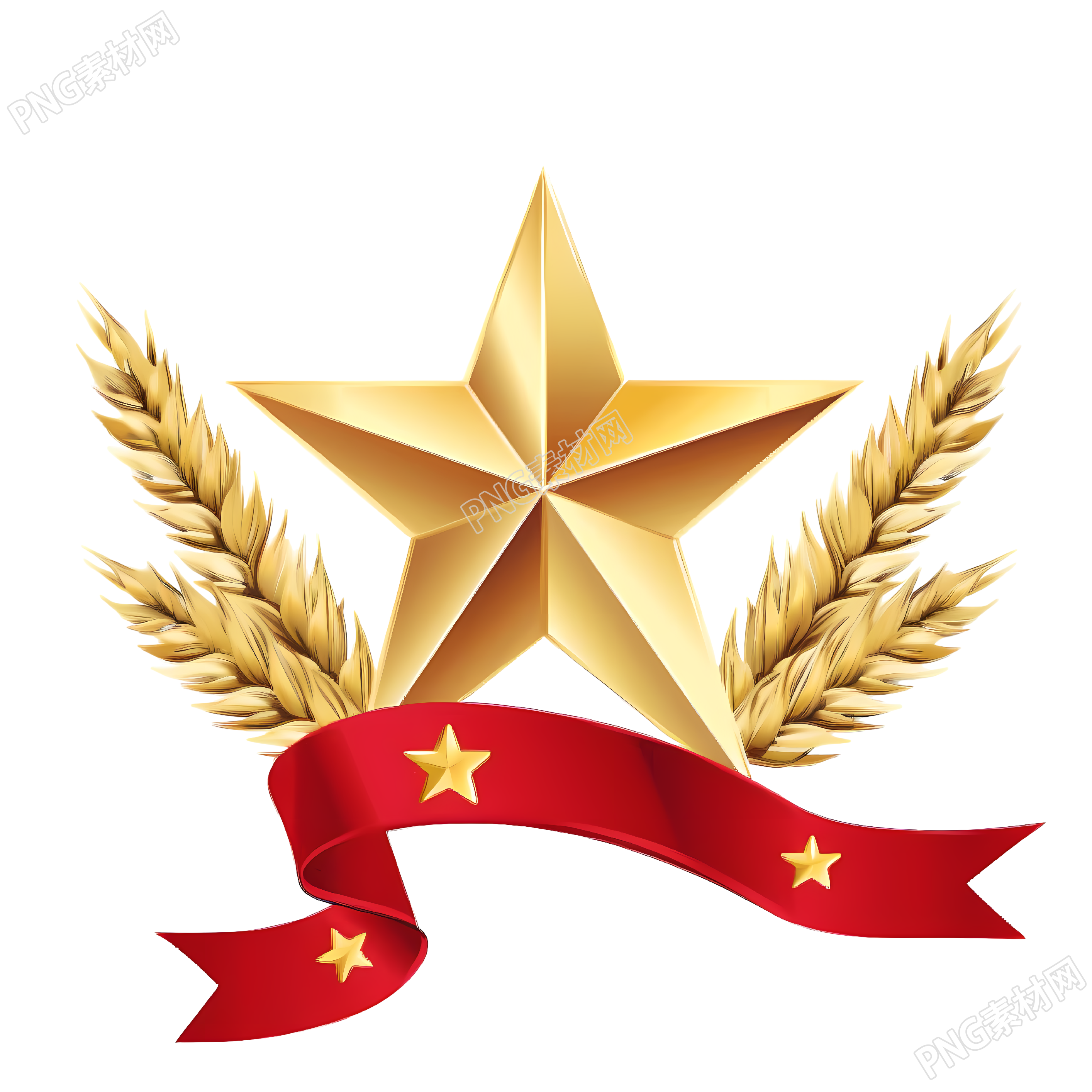 五角星徽章创意素材
