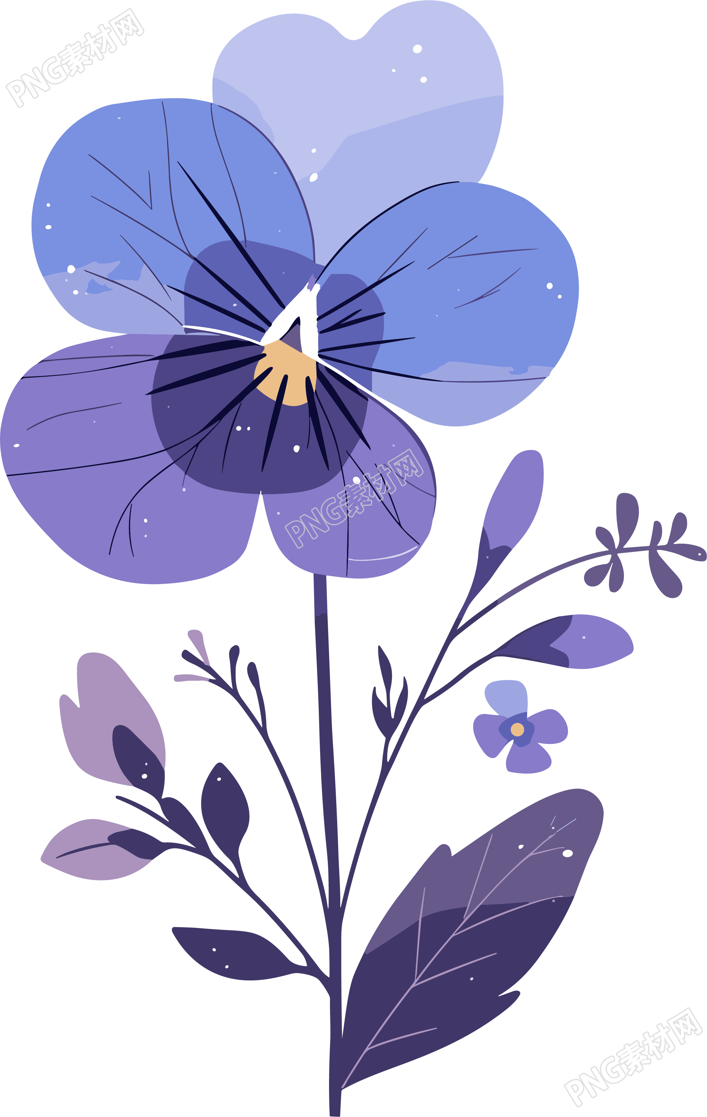 简约花卉插画设计