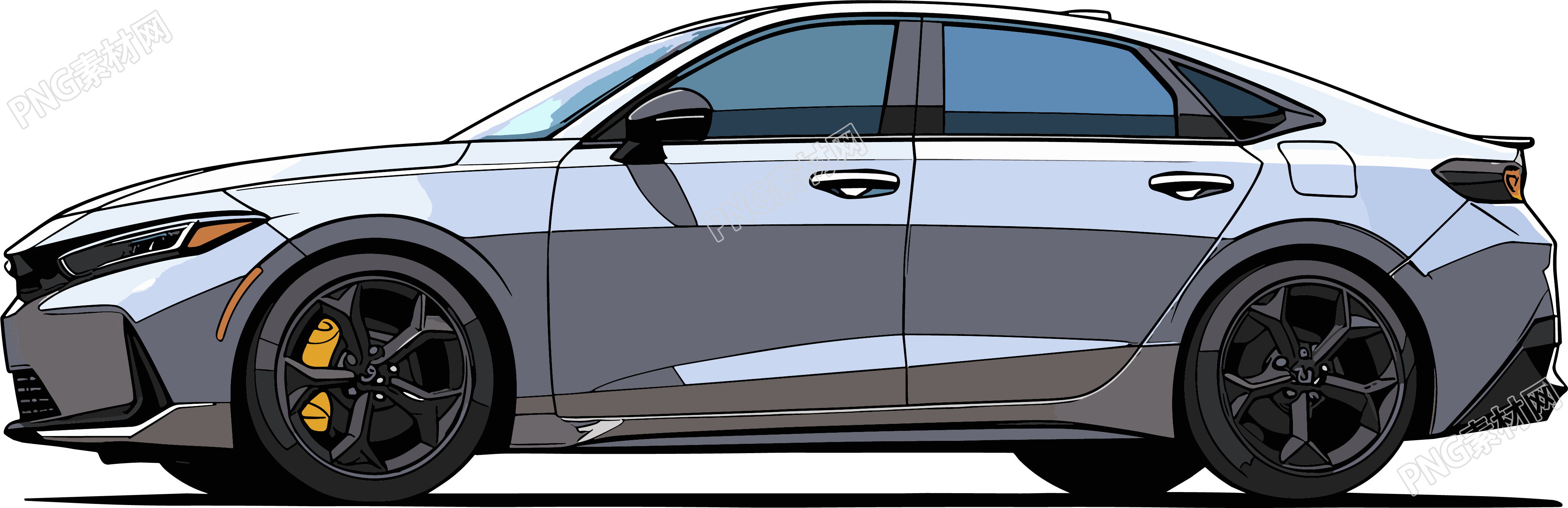 小轎車PNG創(chuàng)意插圖