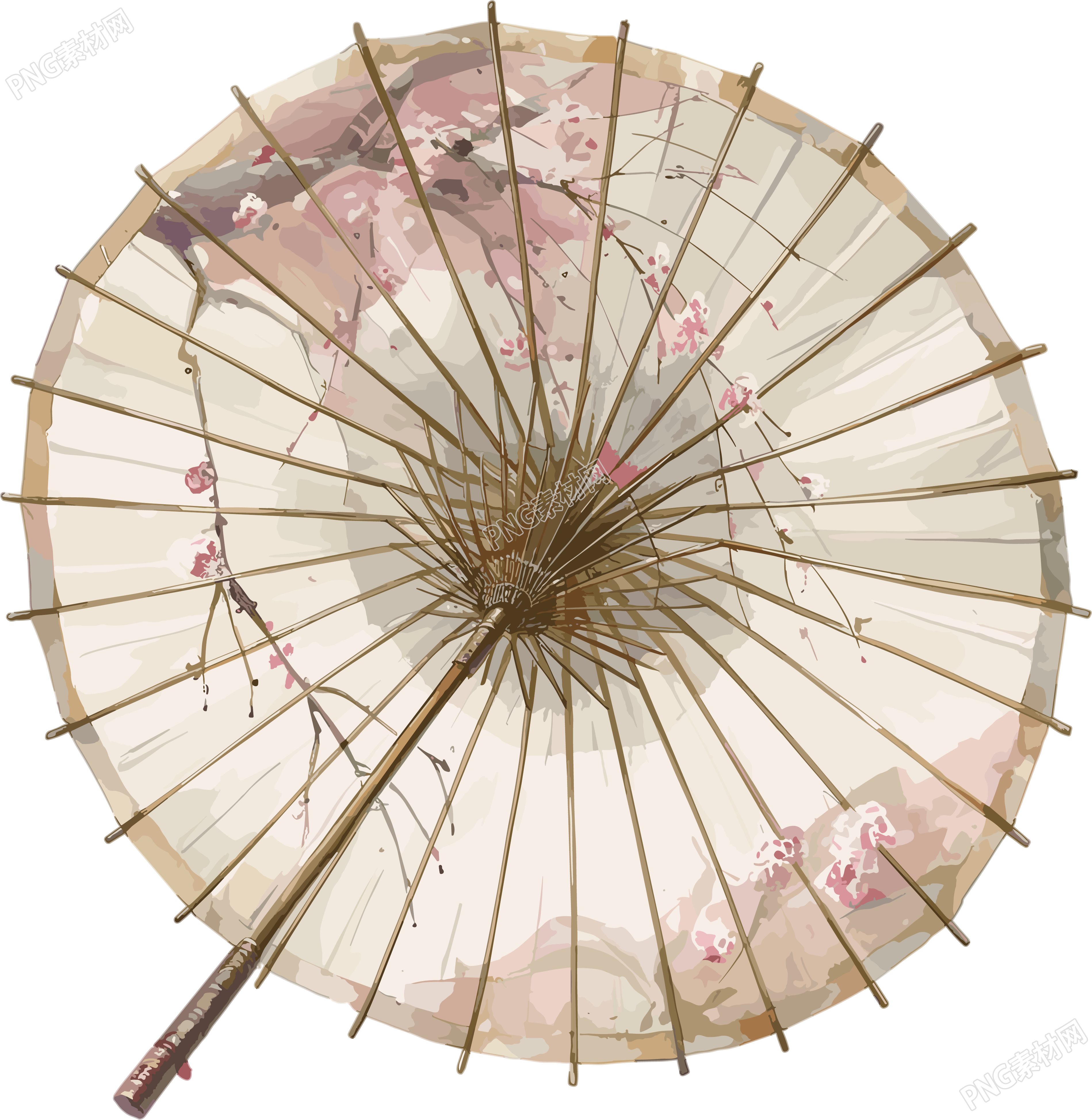 油纸伞透明背景素材