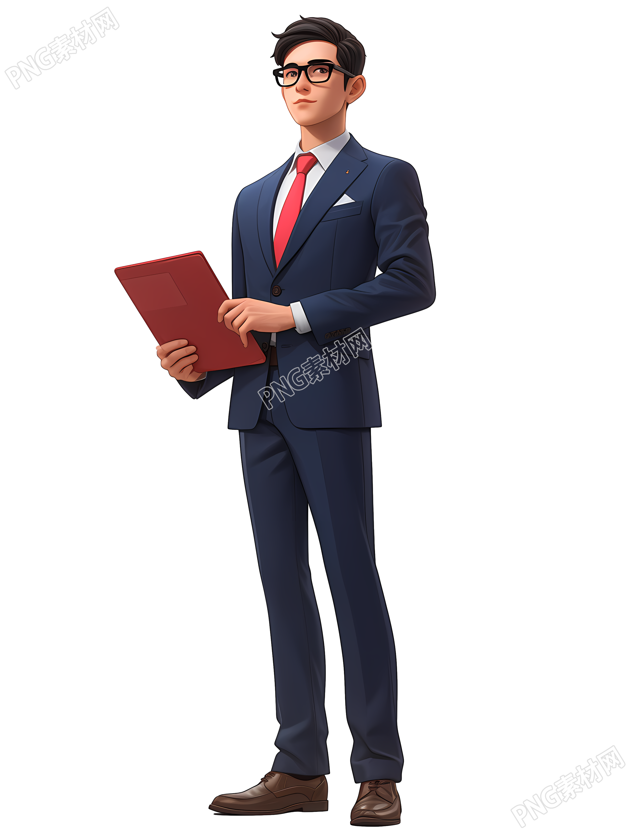 3D律师插画设计元素