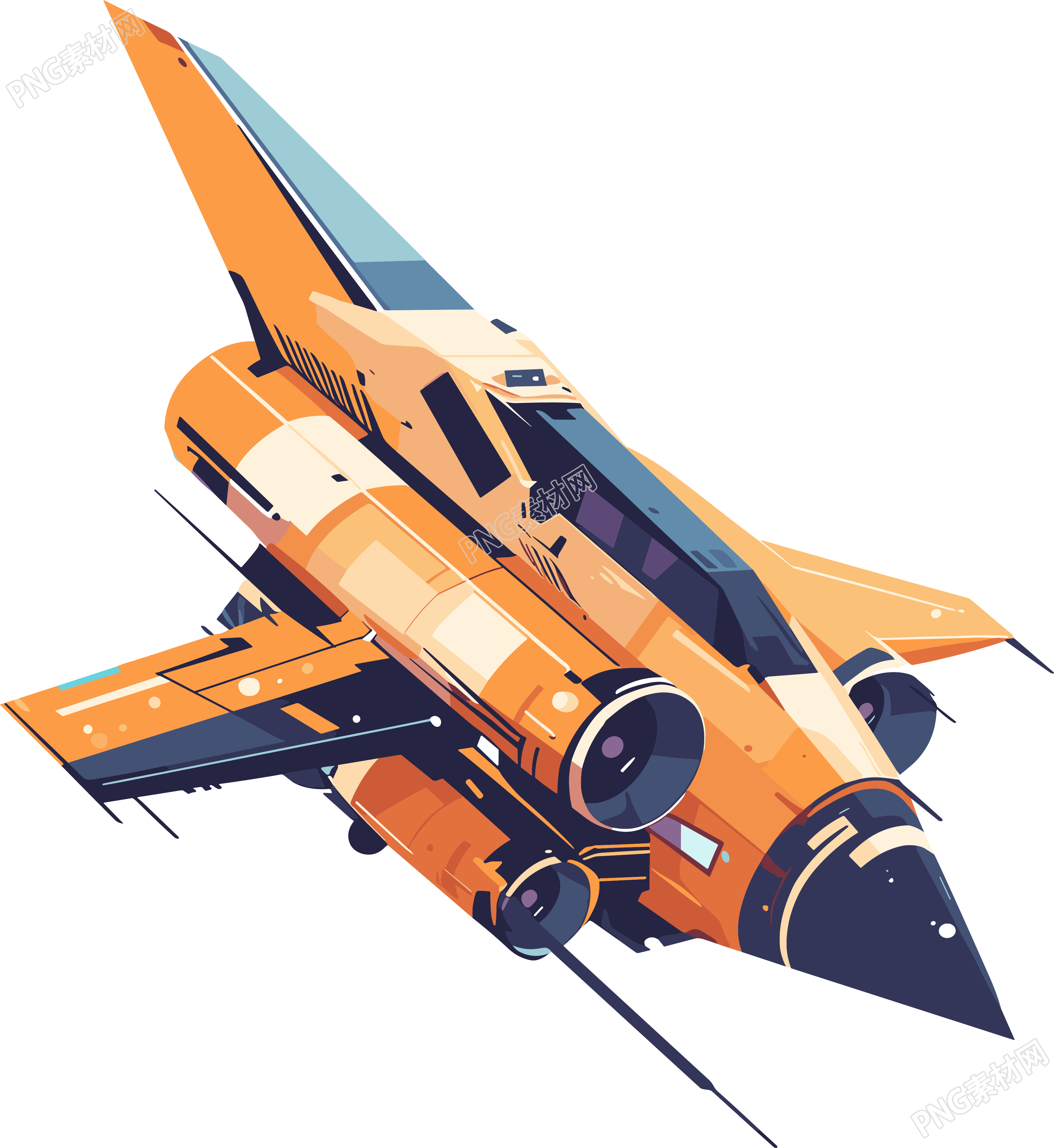 航空飞船插画设计元素
