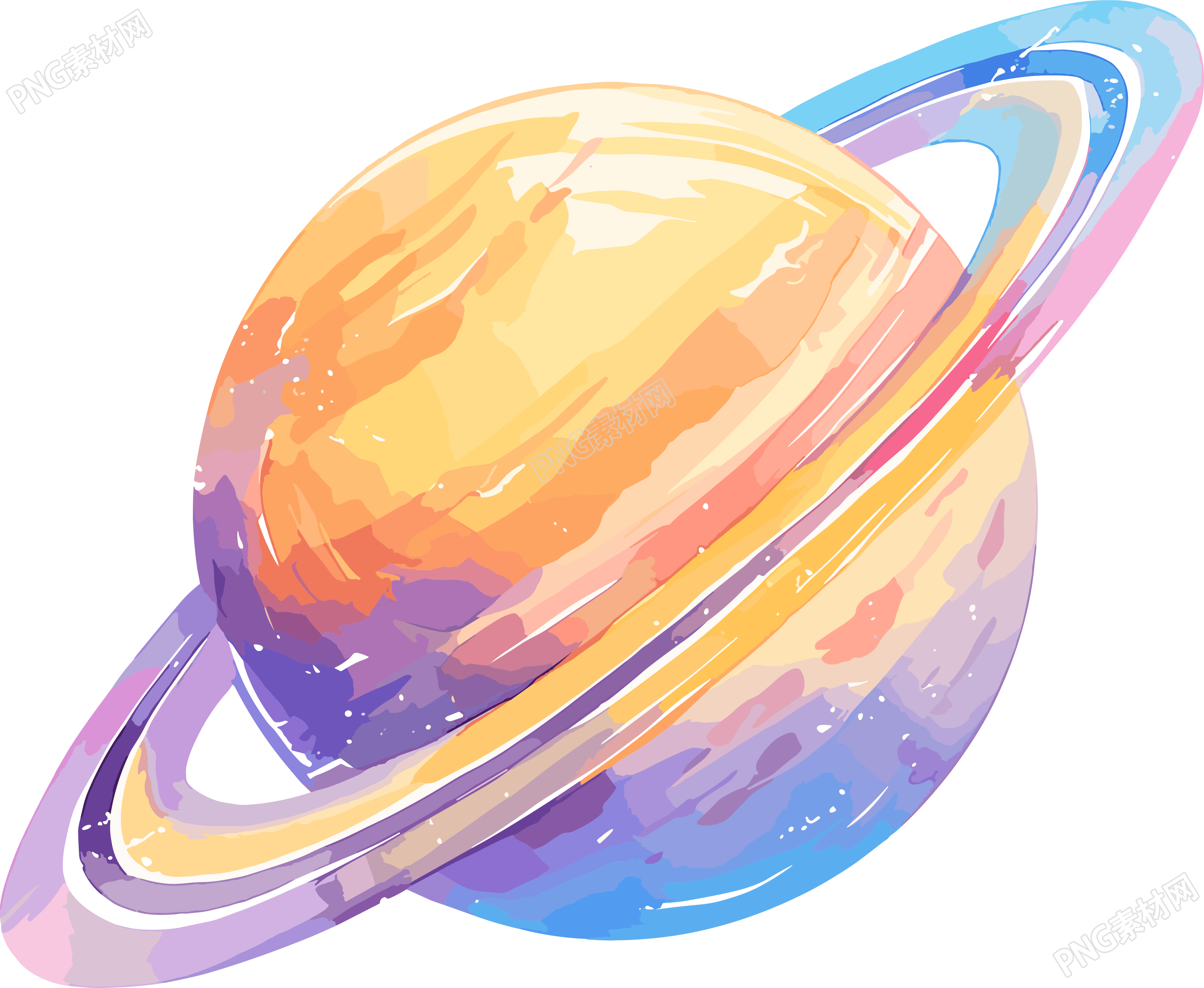 外太空美丽星环素材
