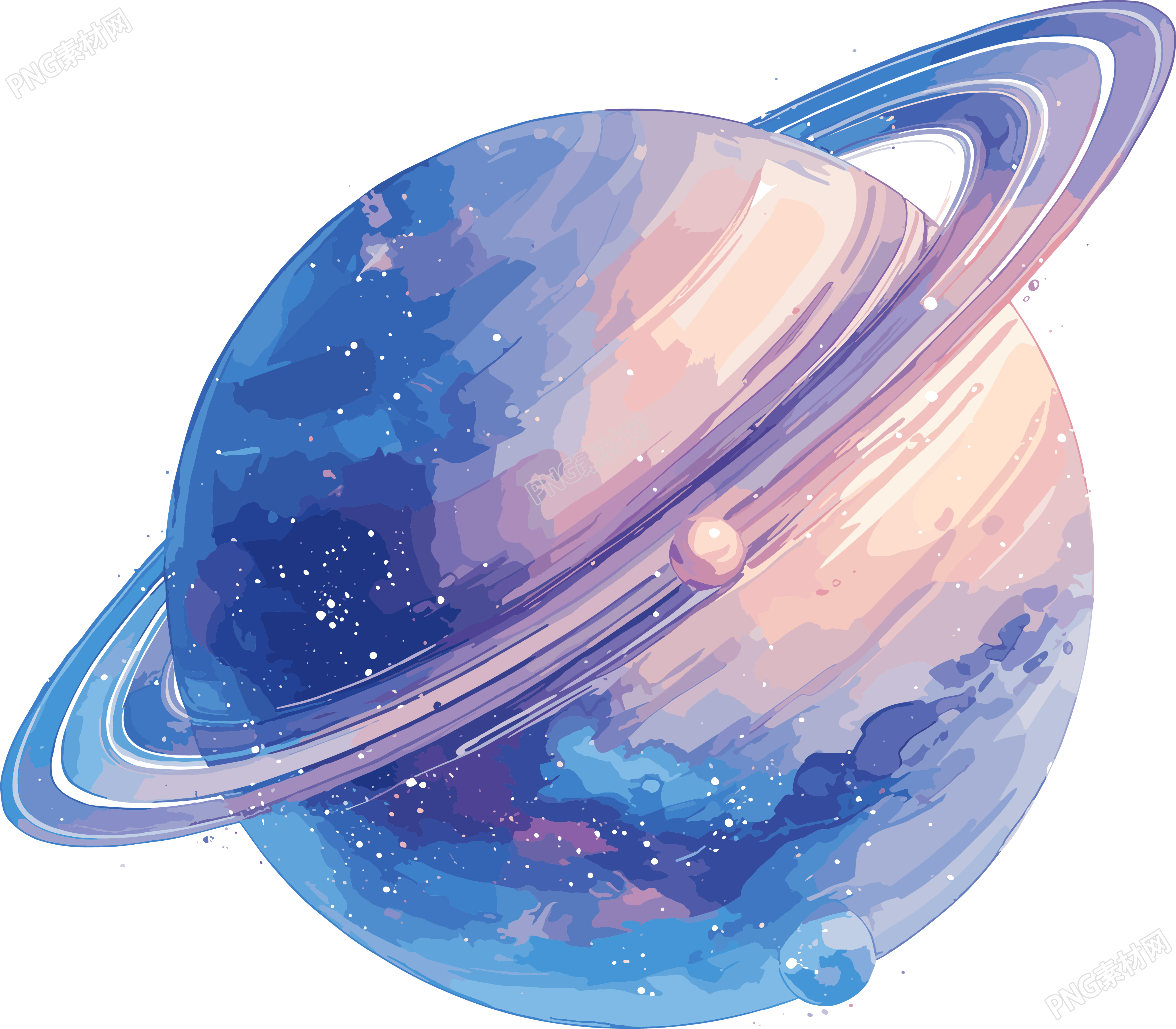 外太空卡通美丽插画