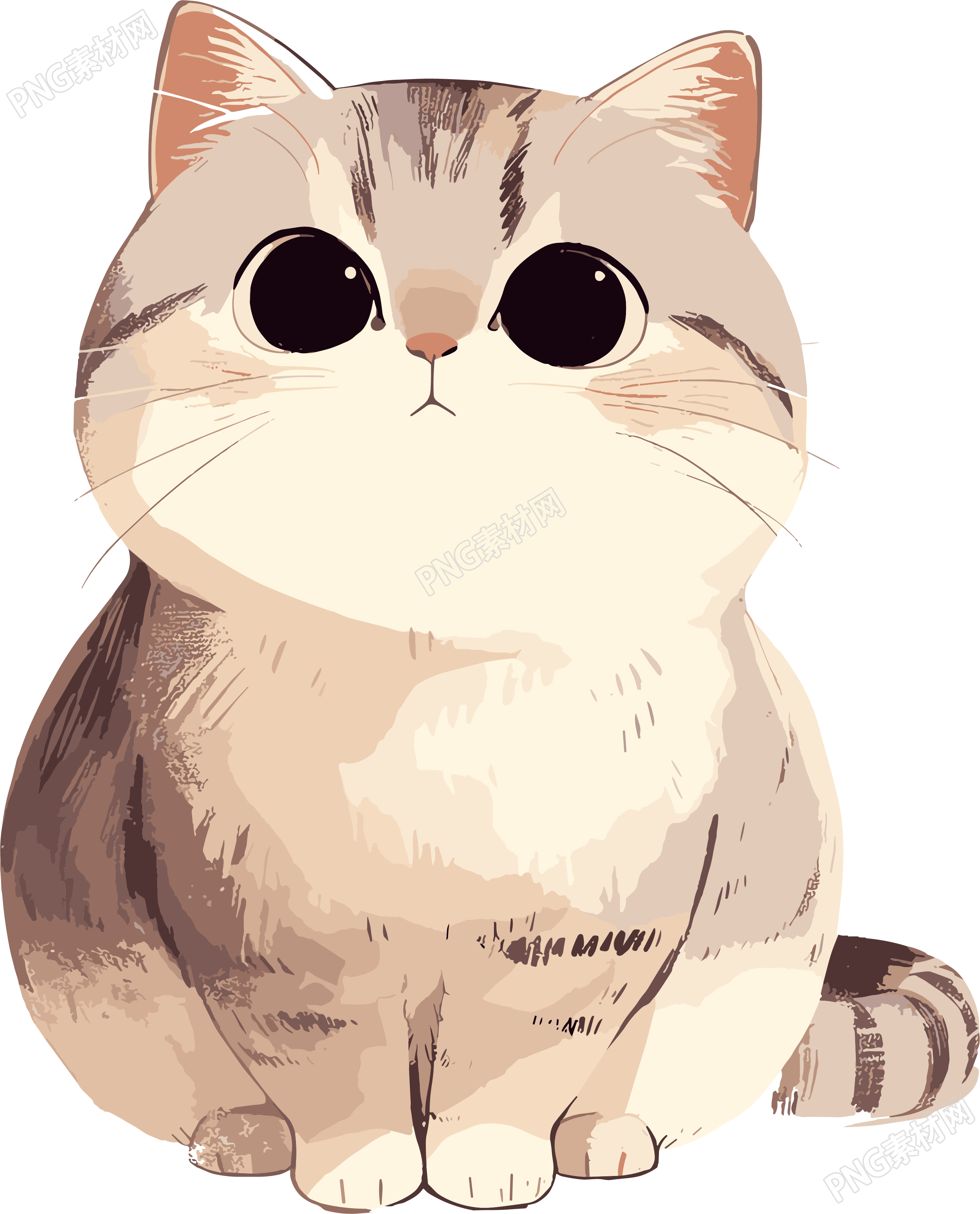 可爱猫猫手账装饰元素