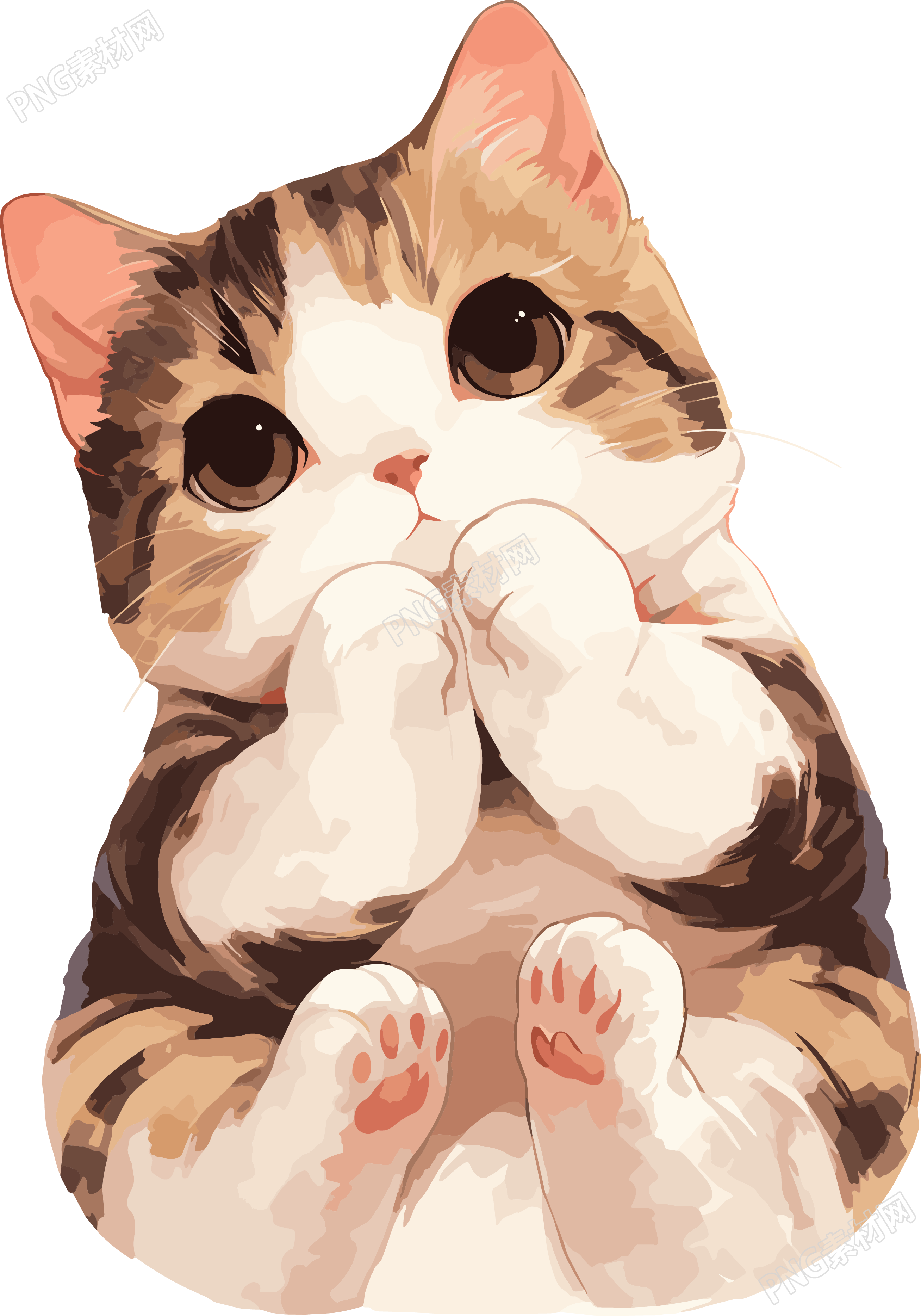 小猫贴纸手账元素
