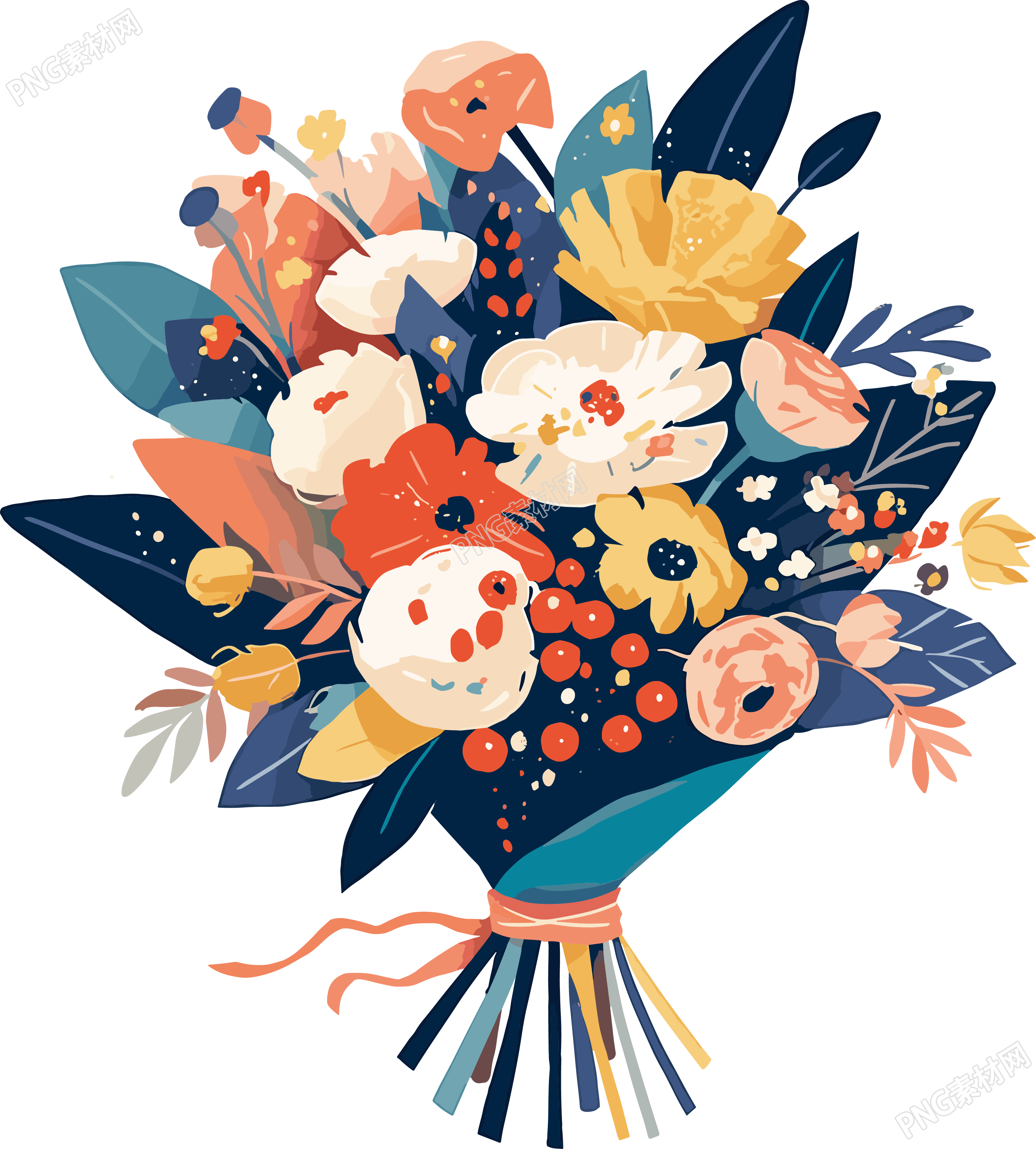 插花可商用插图