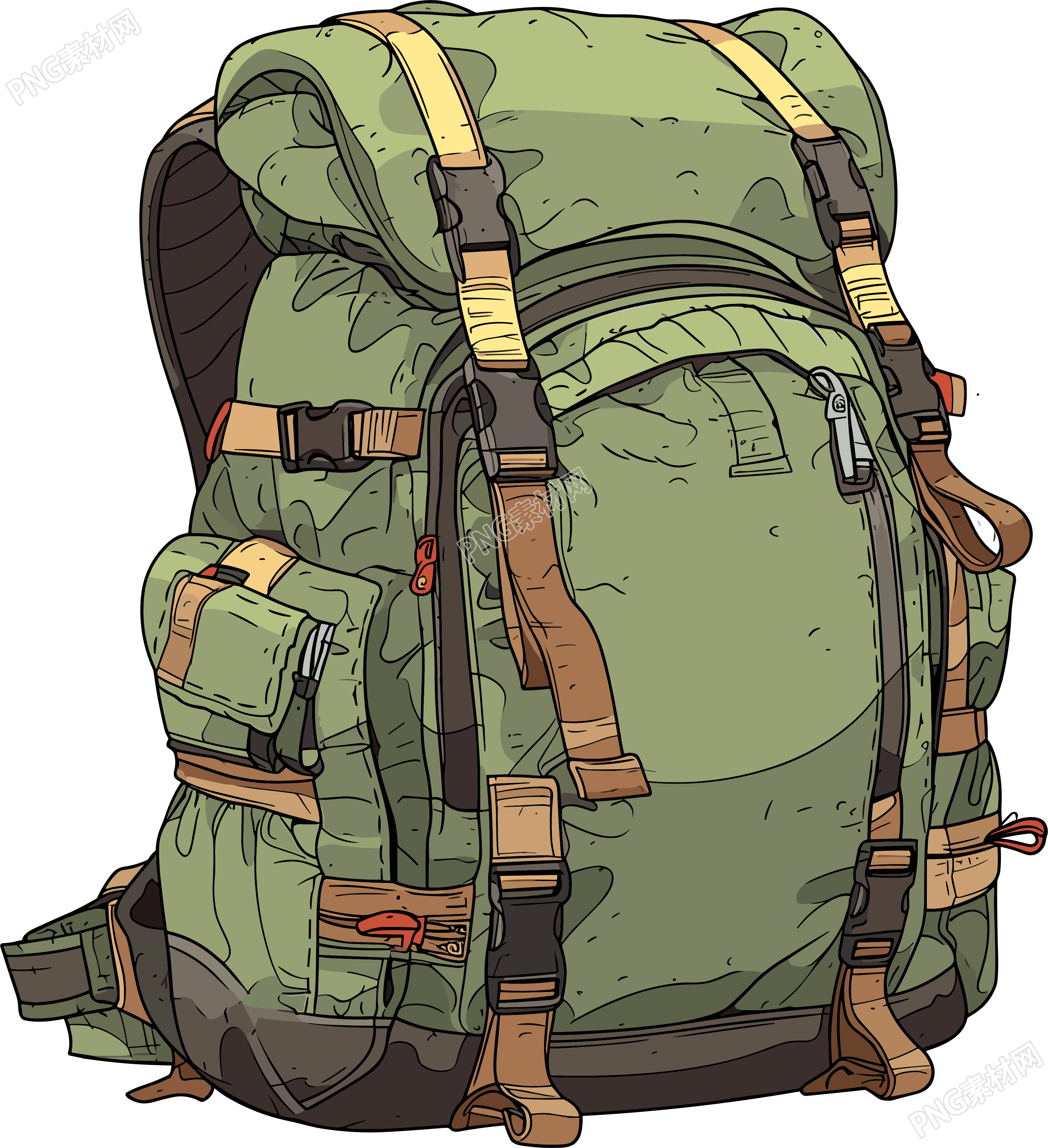 探险登山包PNG素材