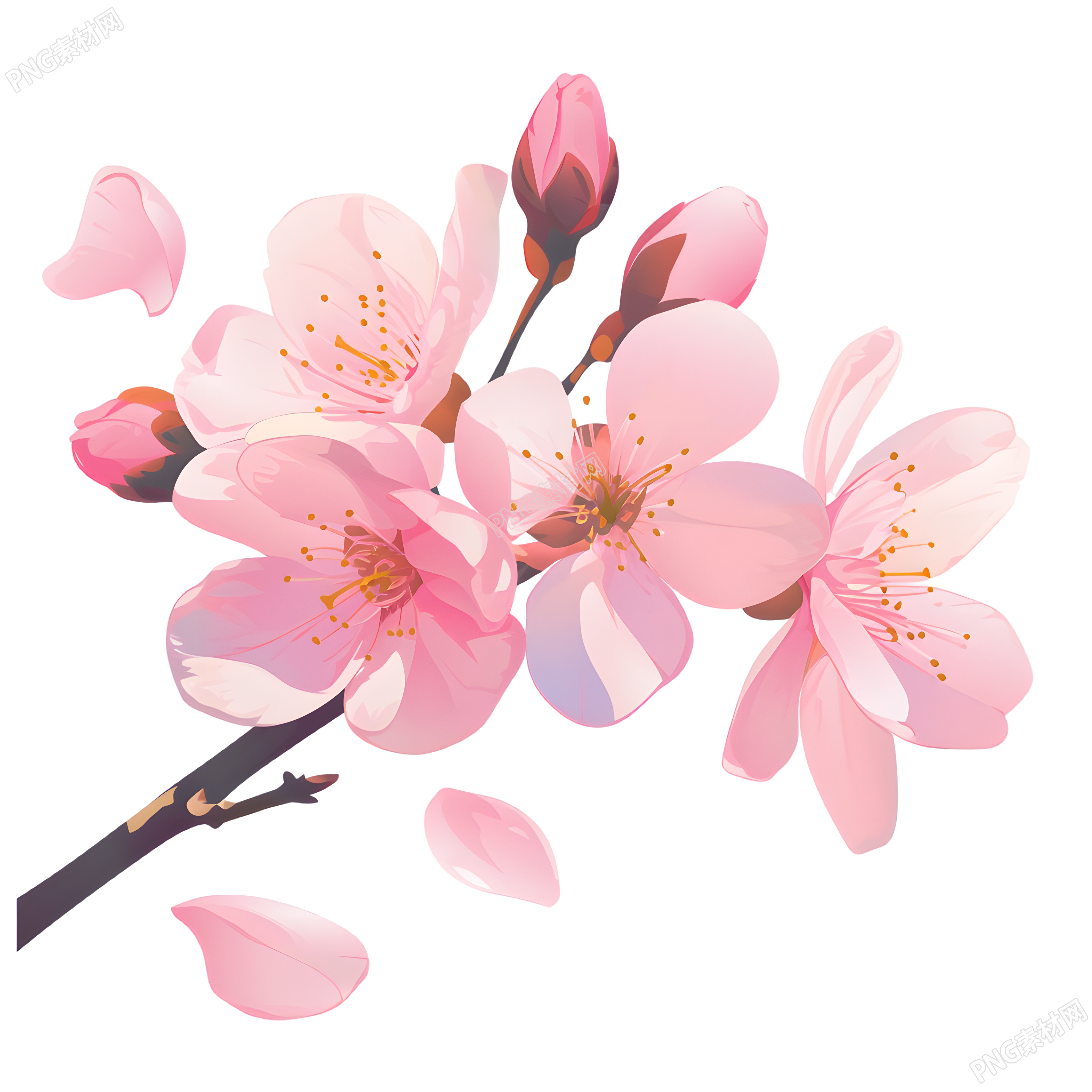 桃花图形素材