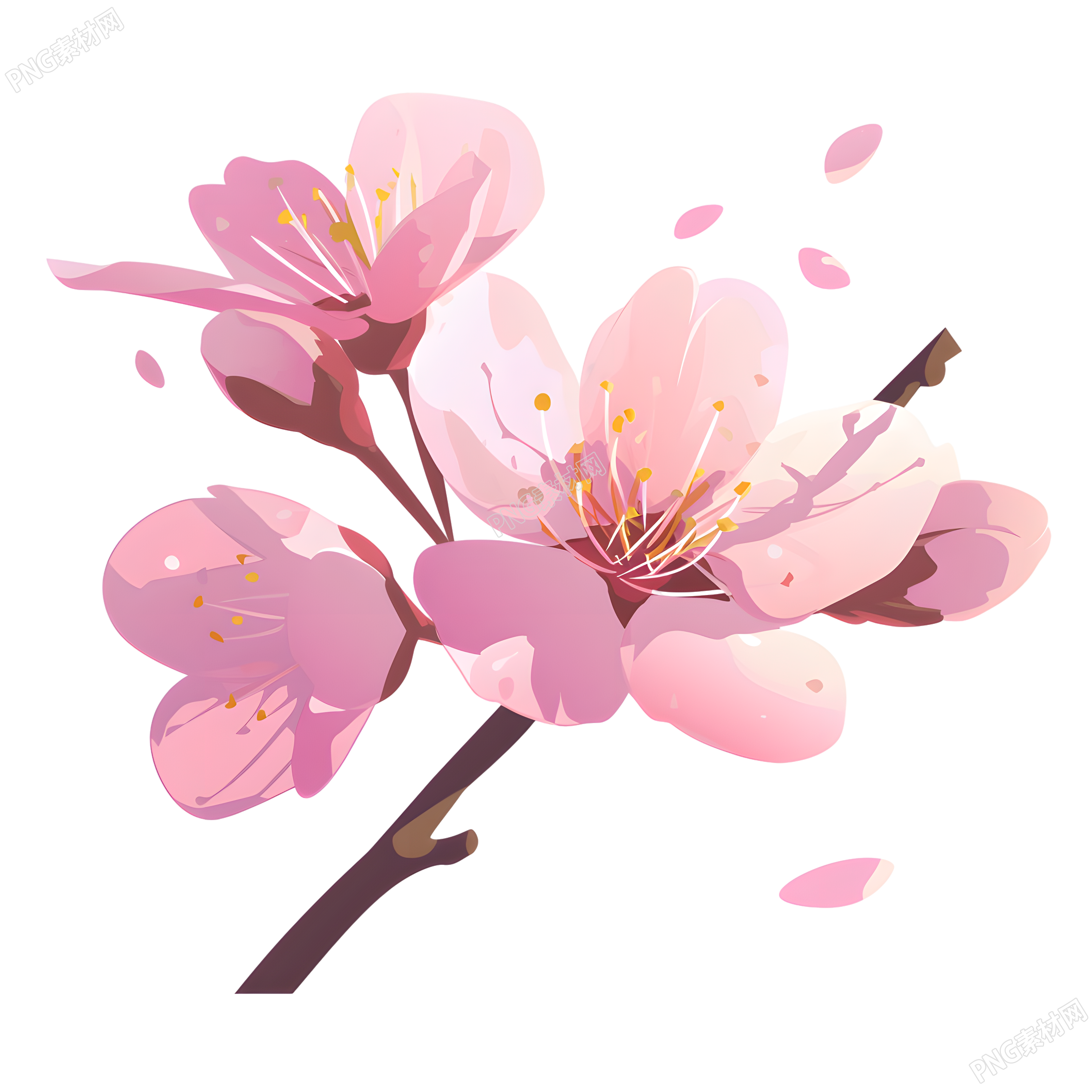 桃花矢量素材