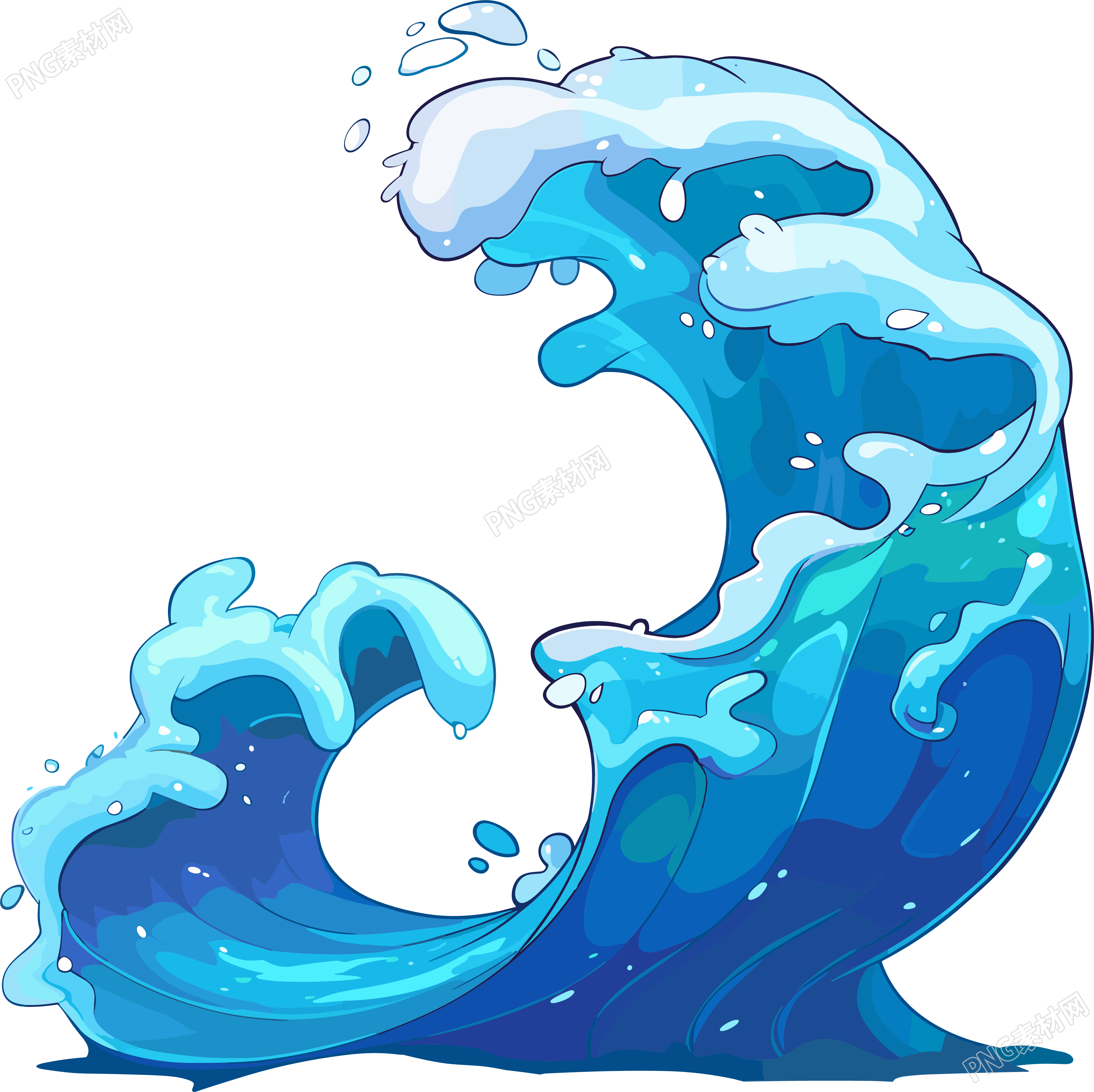 海浪创意设计元素