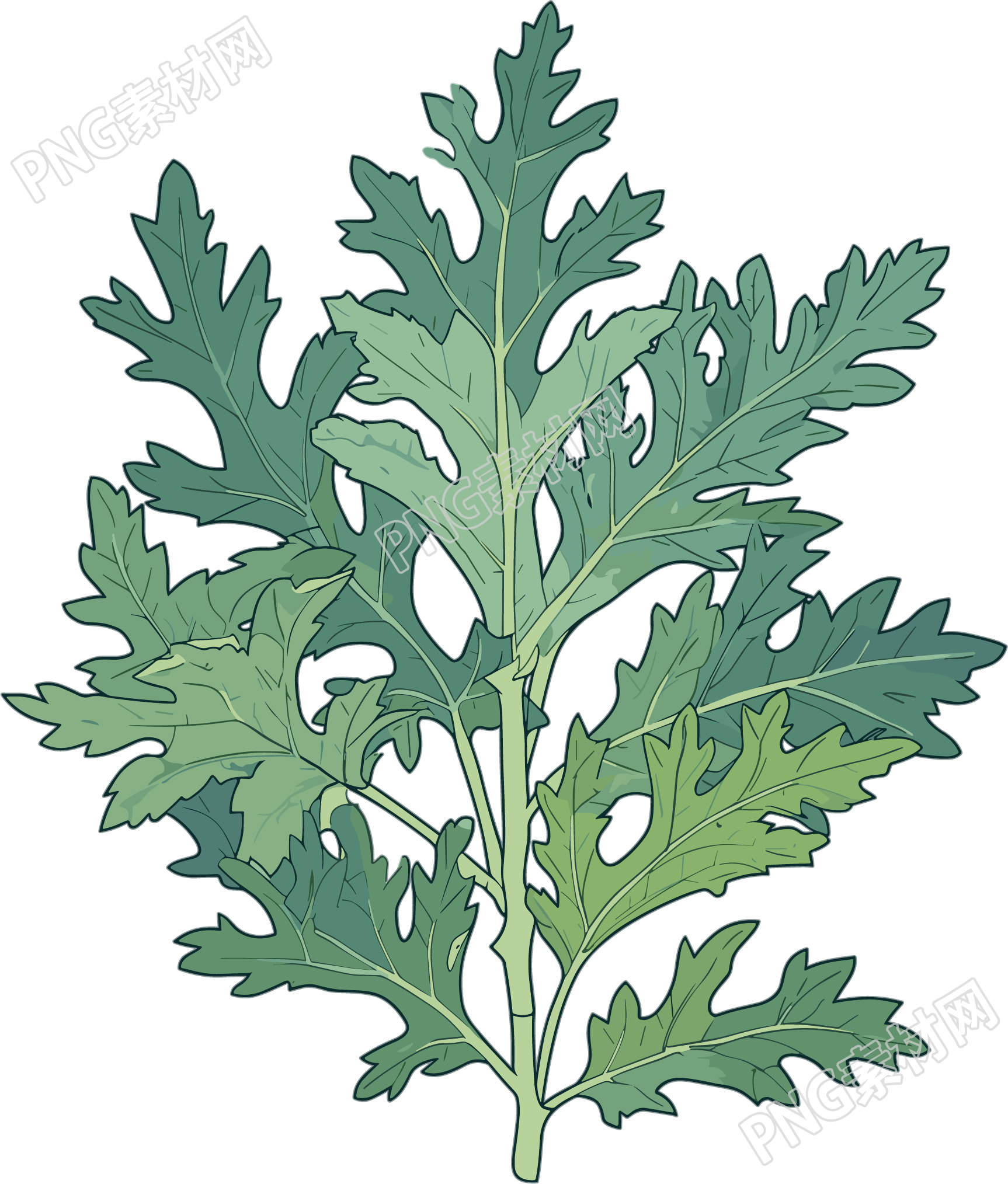 艾草简约设计元素