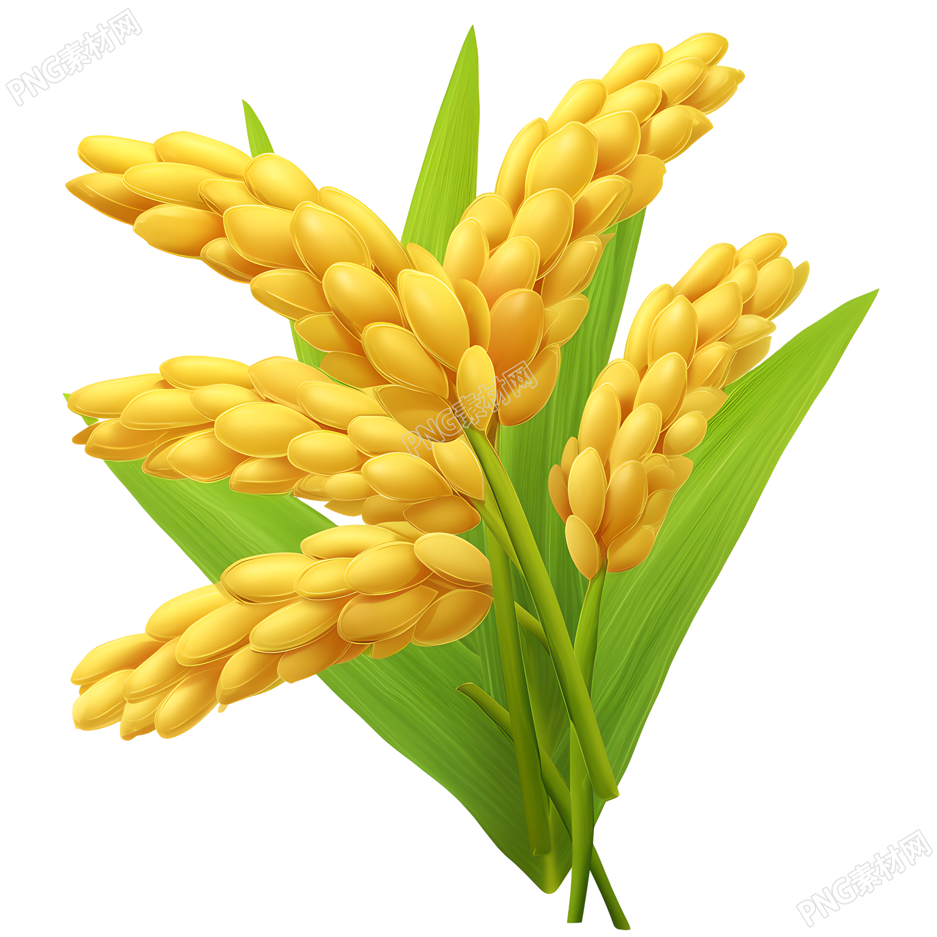 3D小麦穗简约素材