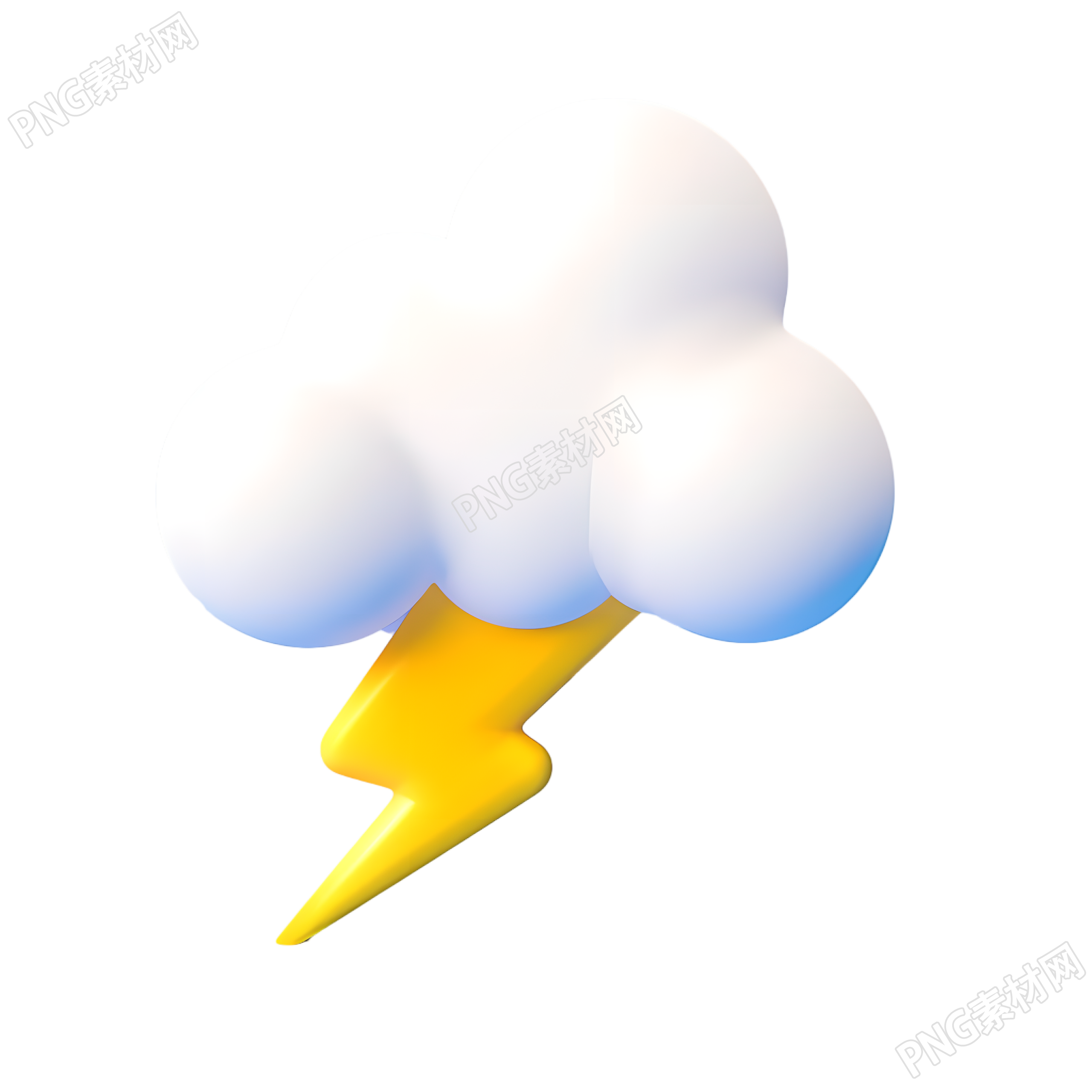 雷阵雨天气图标素材