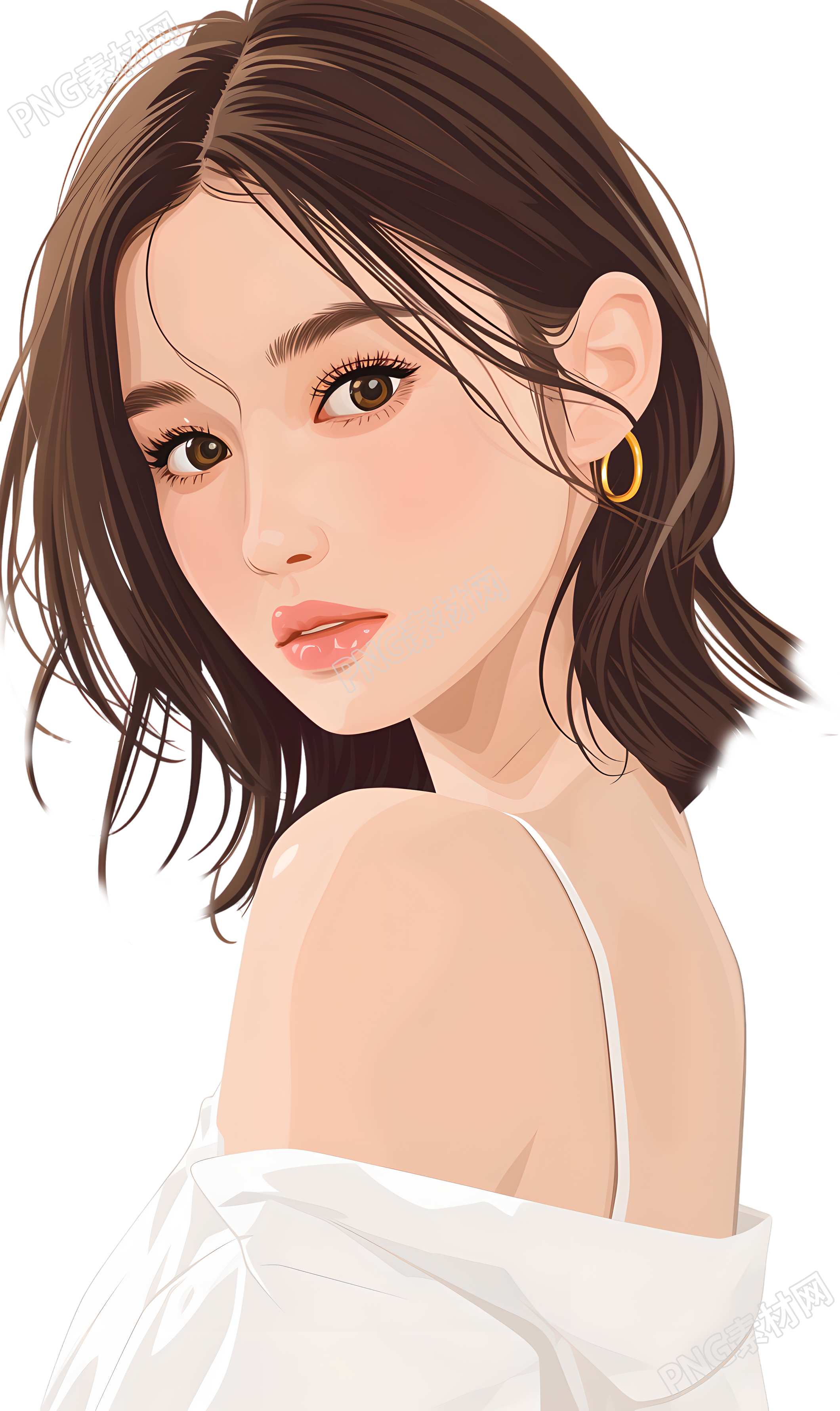 美女插画素材