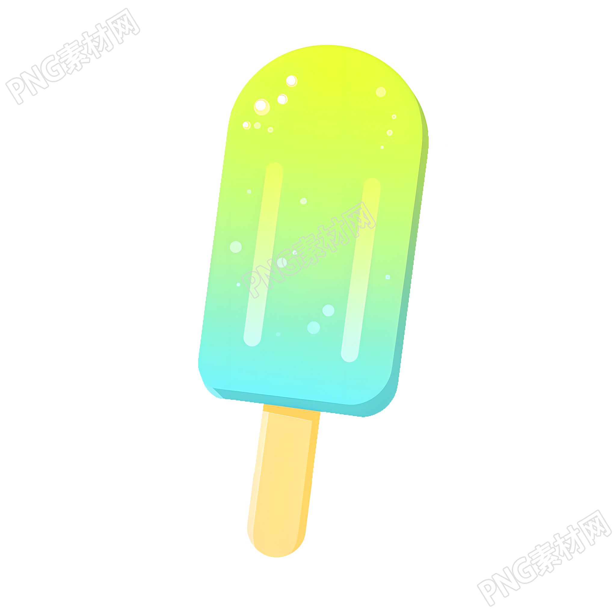 夏天冰棍简约扁平插画