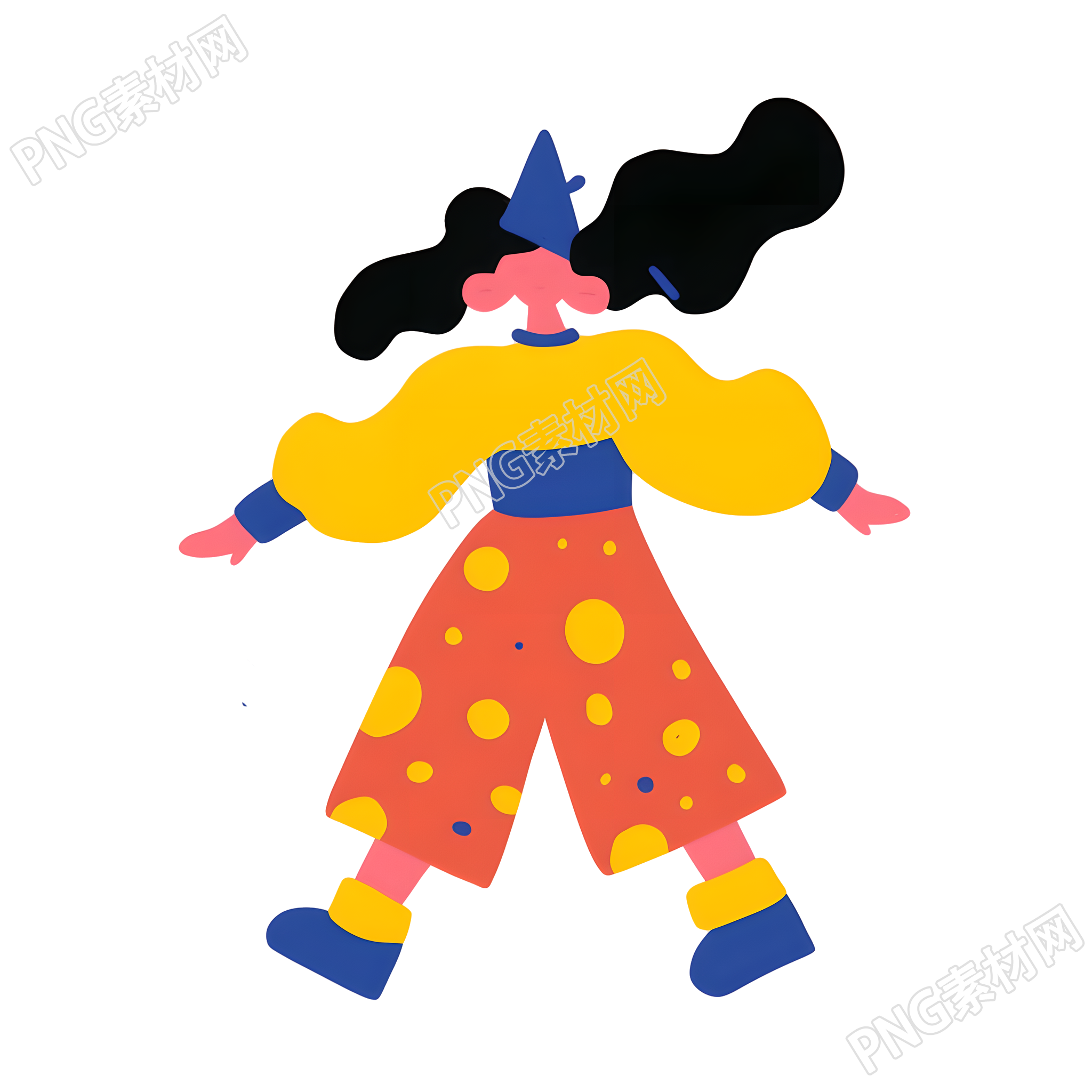 女孩童趣創(chuàng)意插圖
