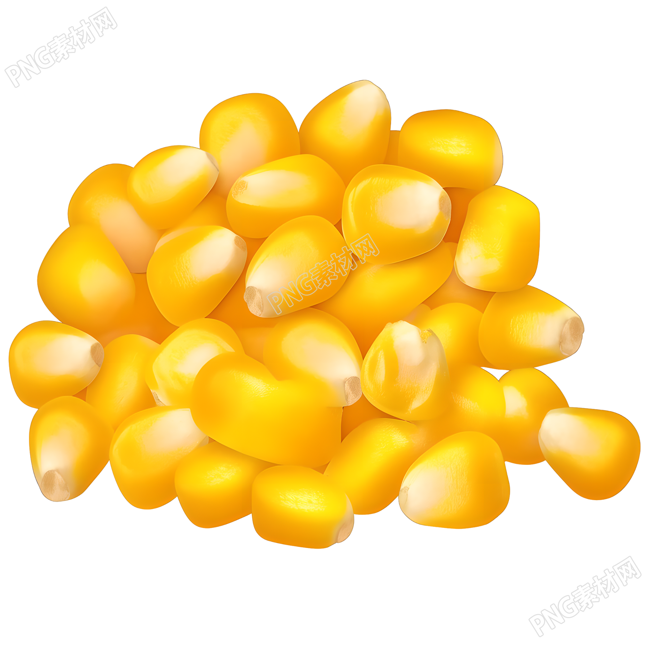 玉米粒矢量插图