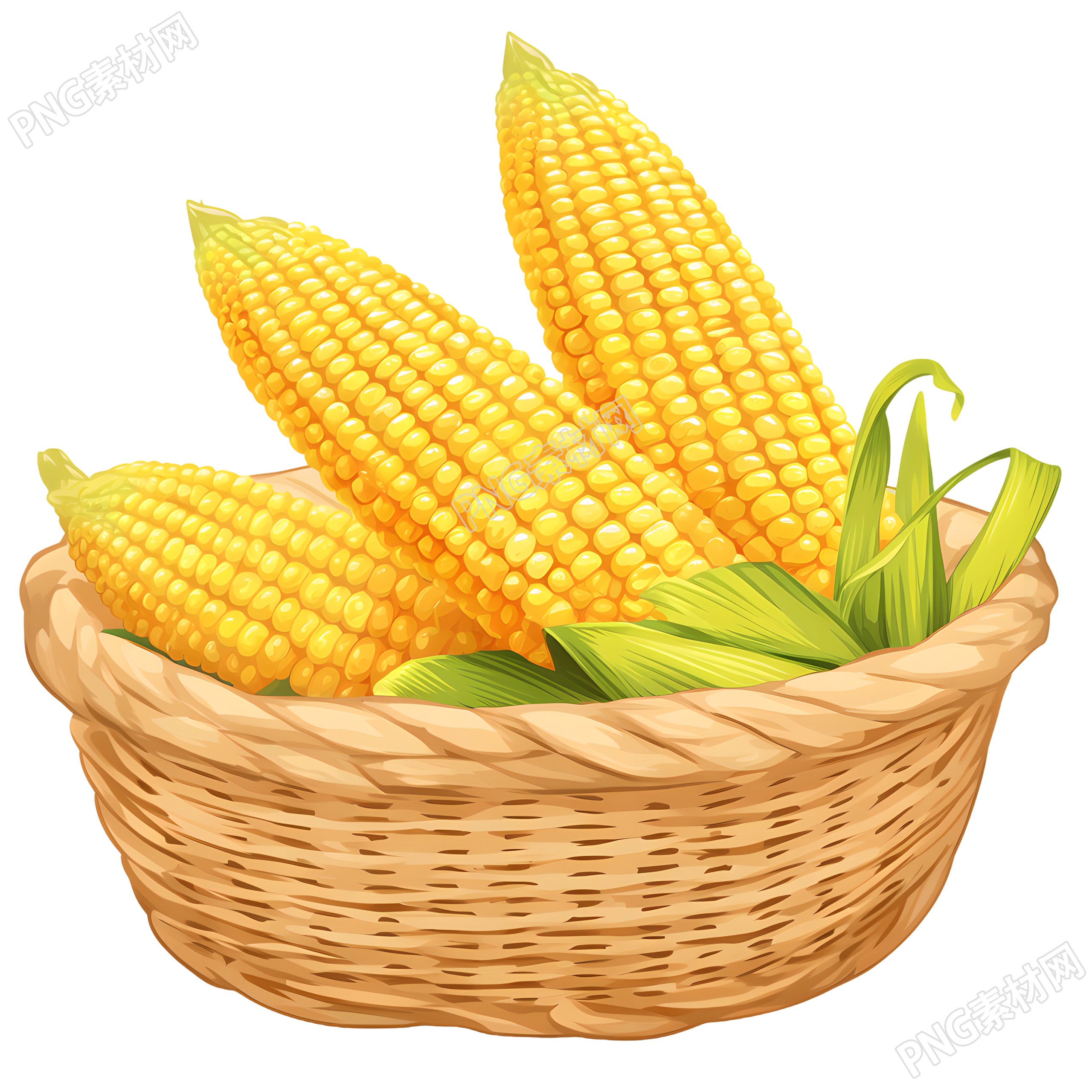 玉米矢量插图