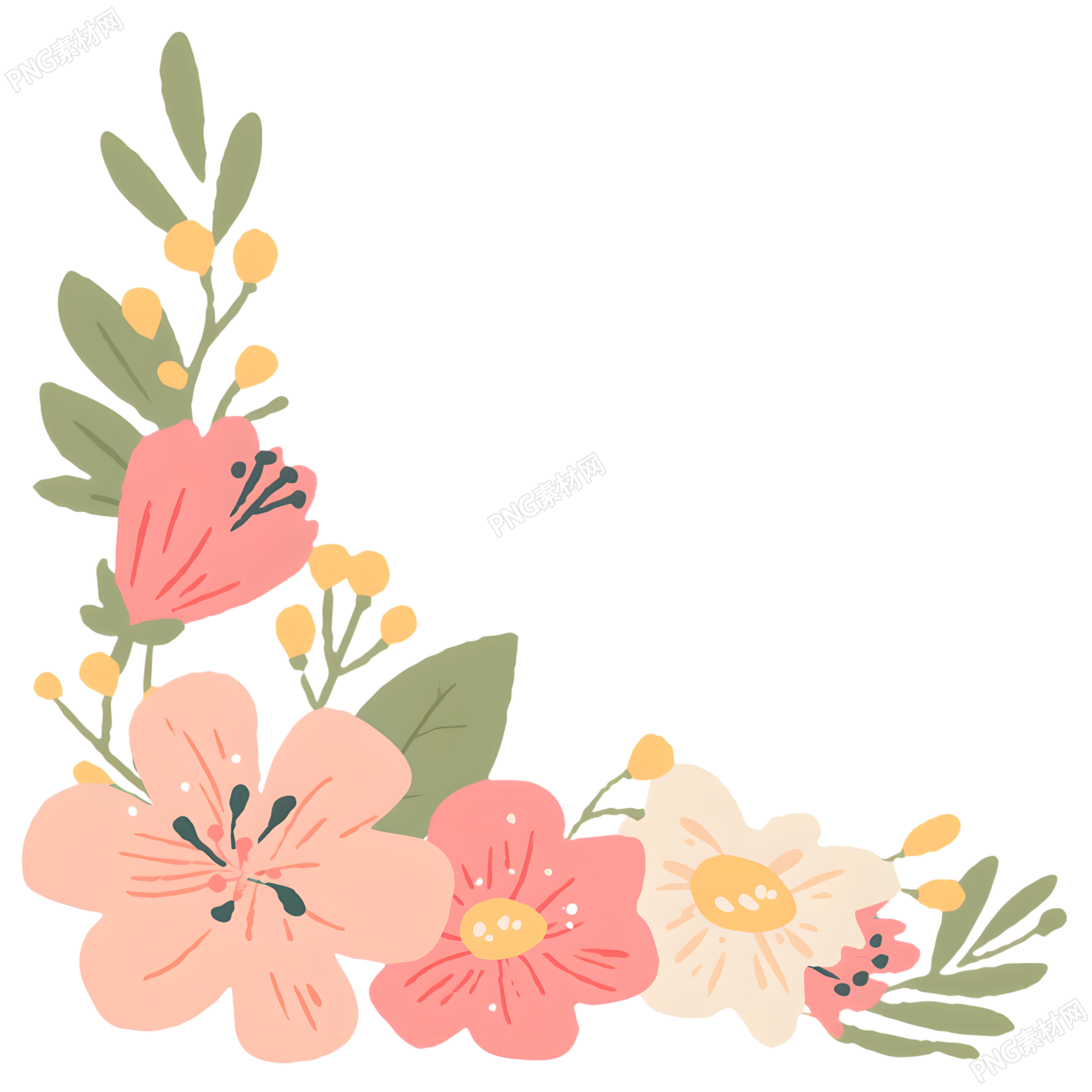 小花插画素材