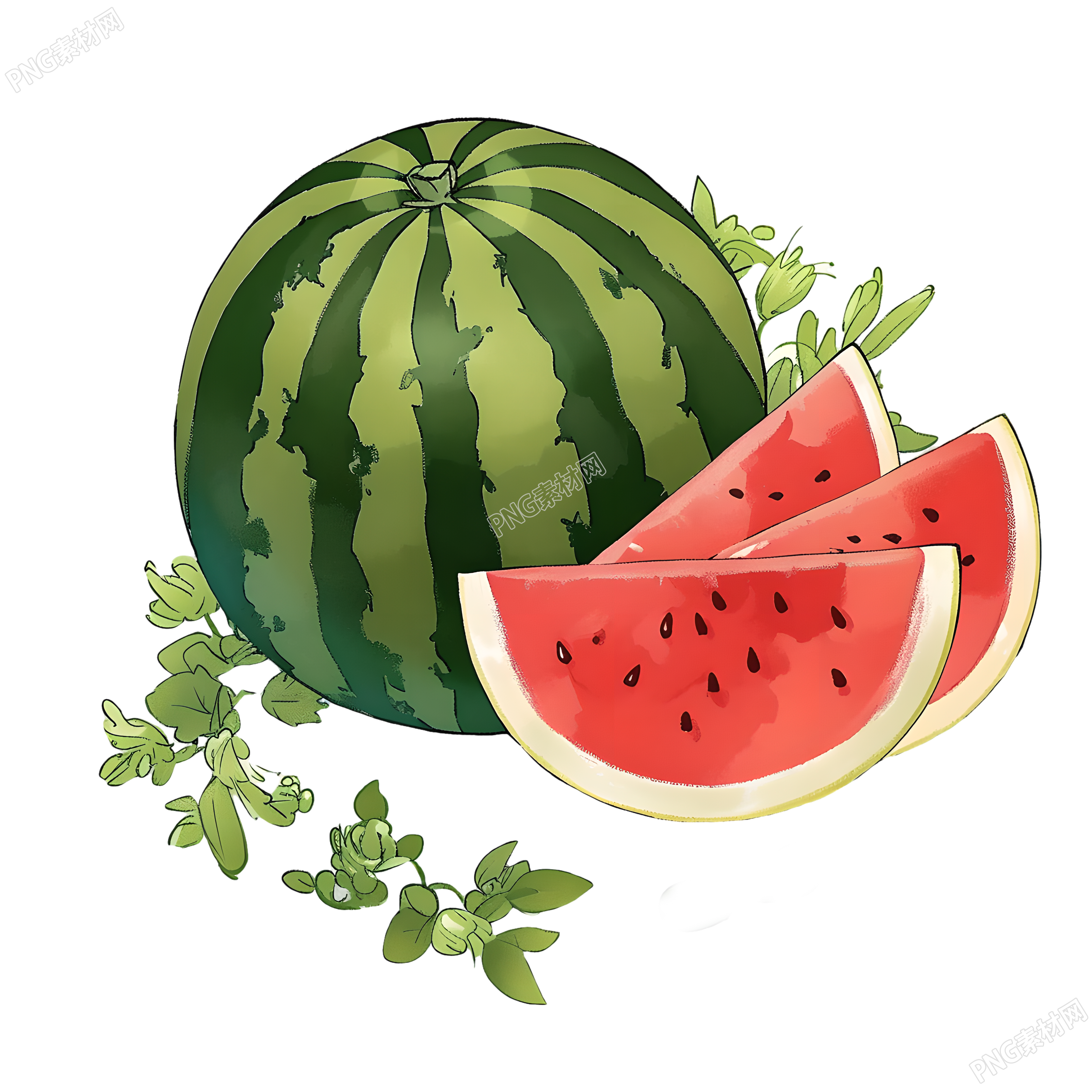 夏天西瓜PNG素材