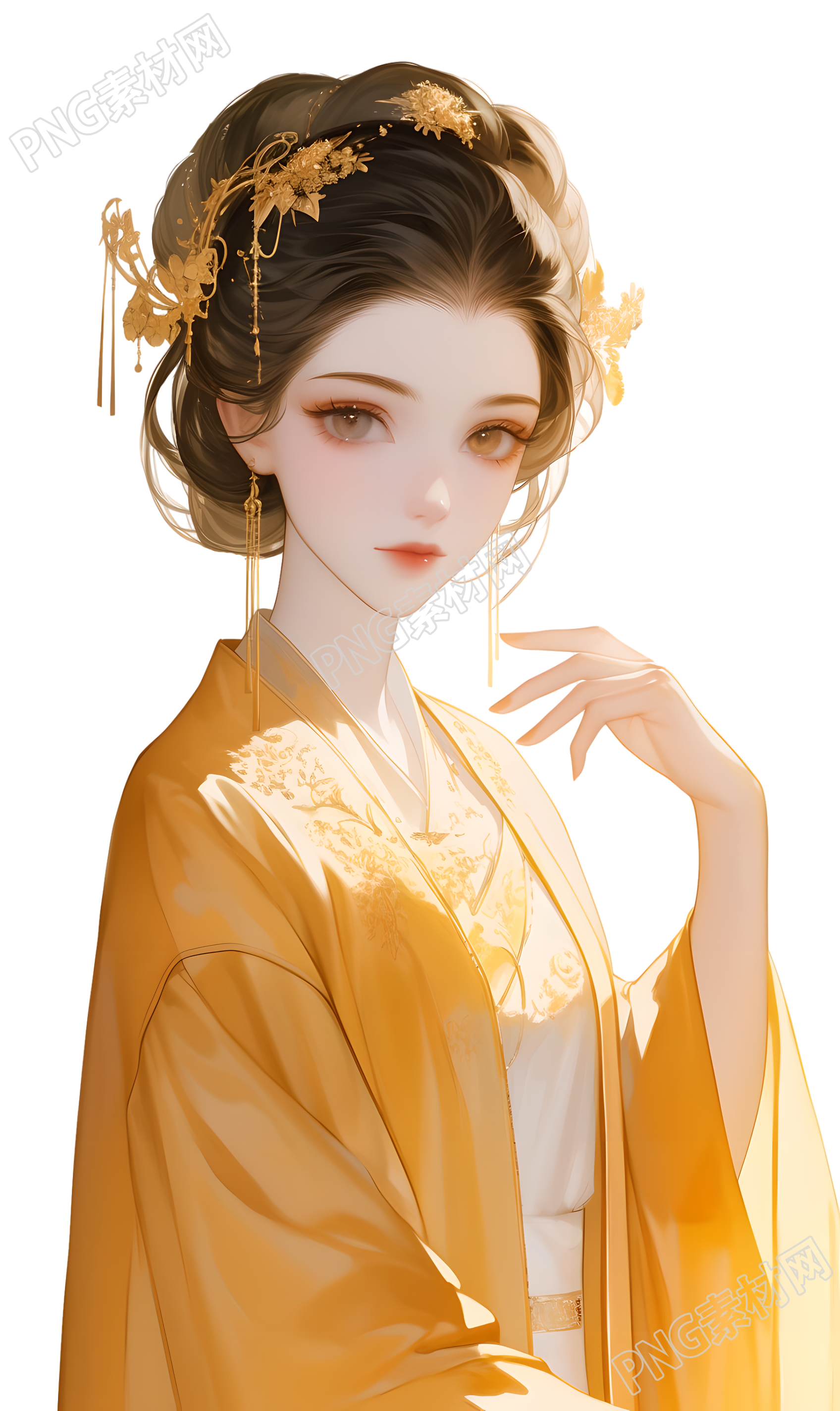 古装美女透明背景素材