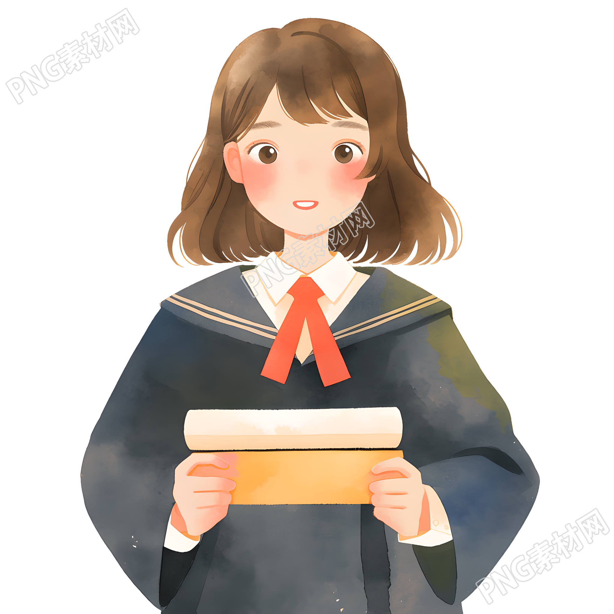 毕业生插画素材