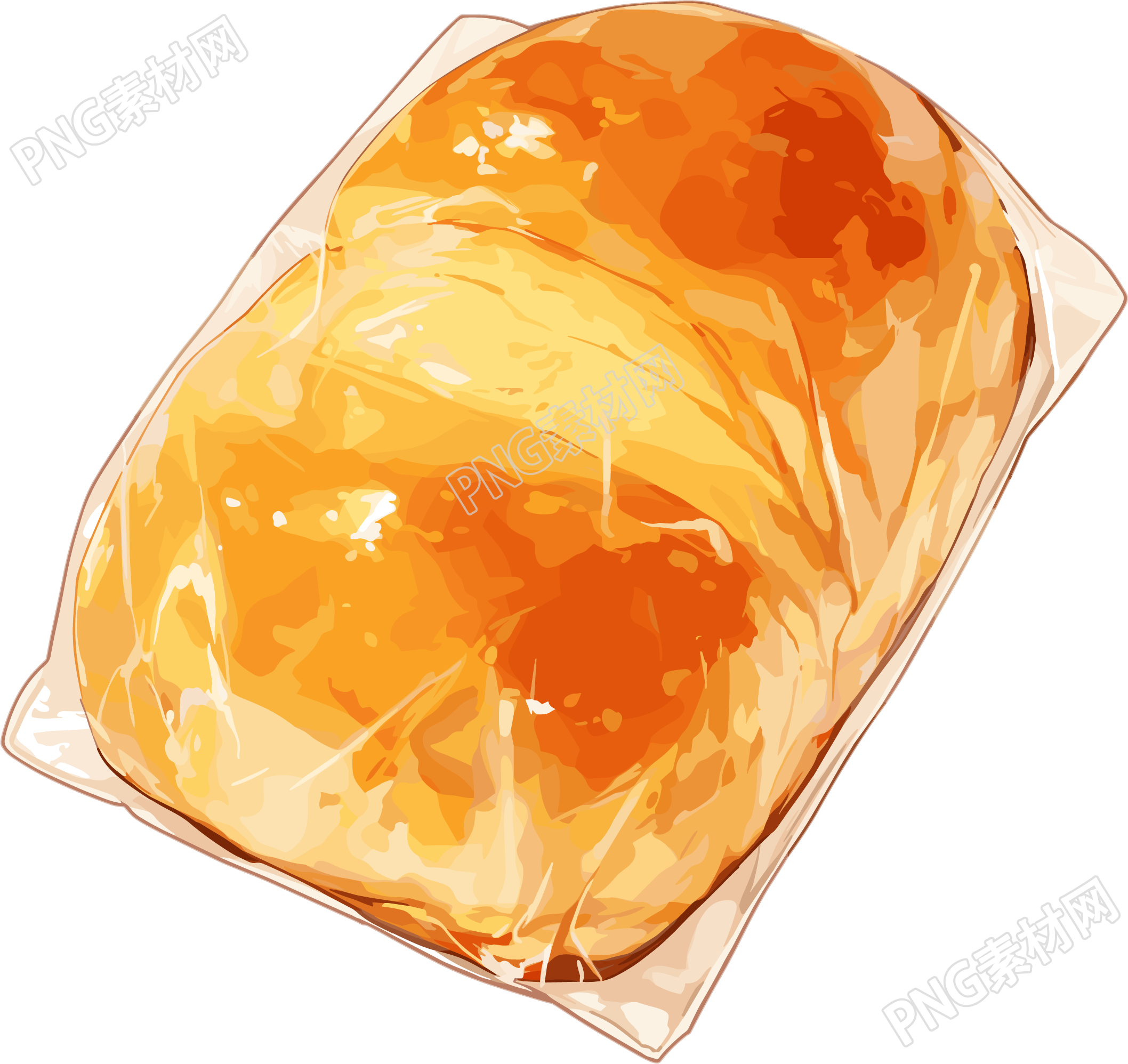美味面包彩铅插图